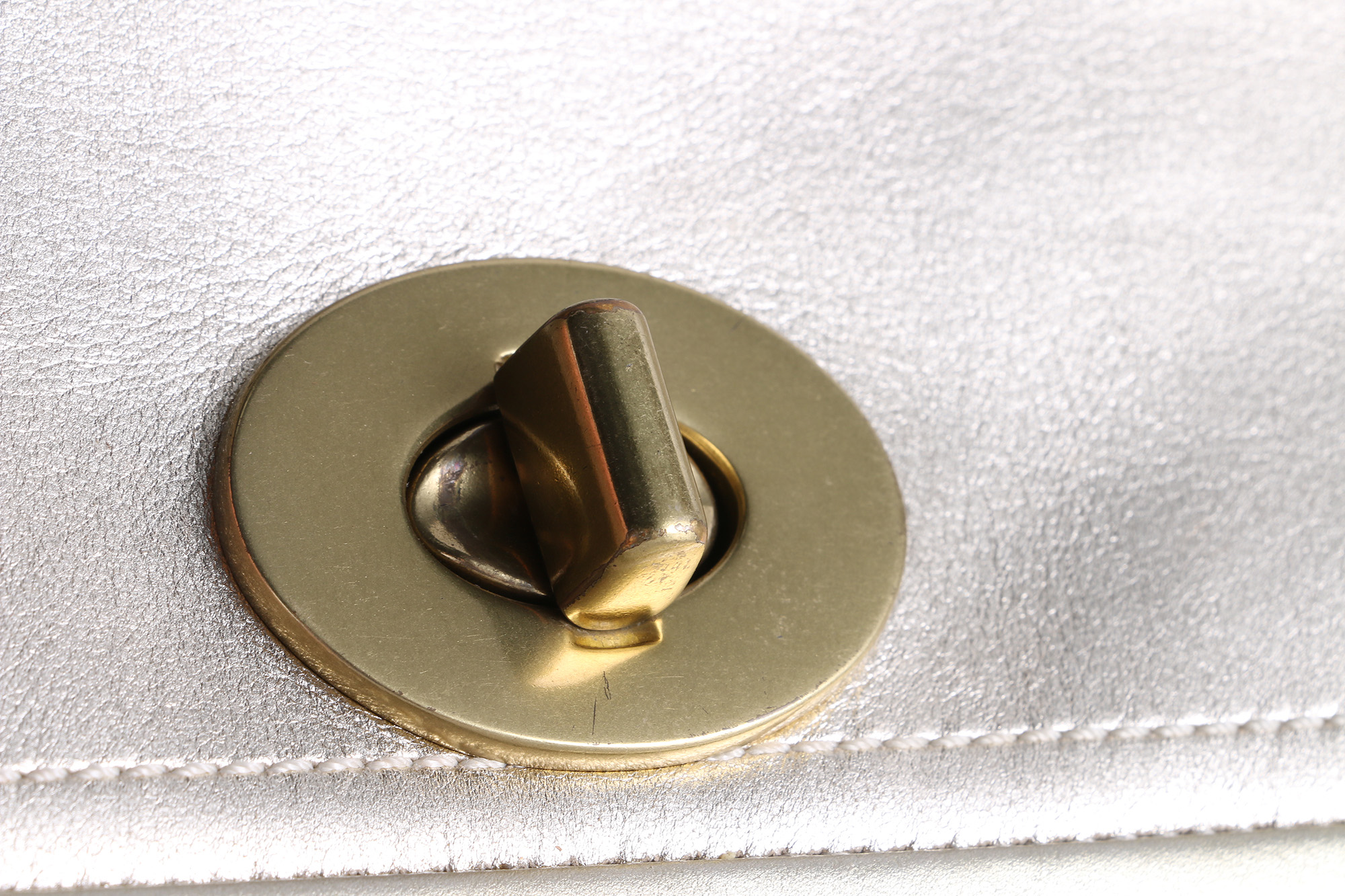 Metallic Gold Coach Handbag