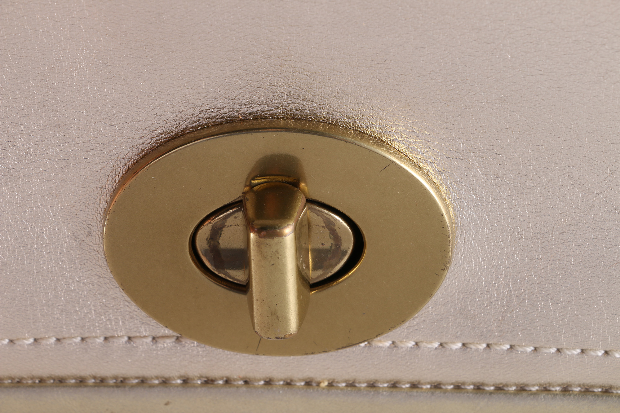 Metallic Gold Coach Handbag
