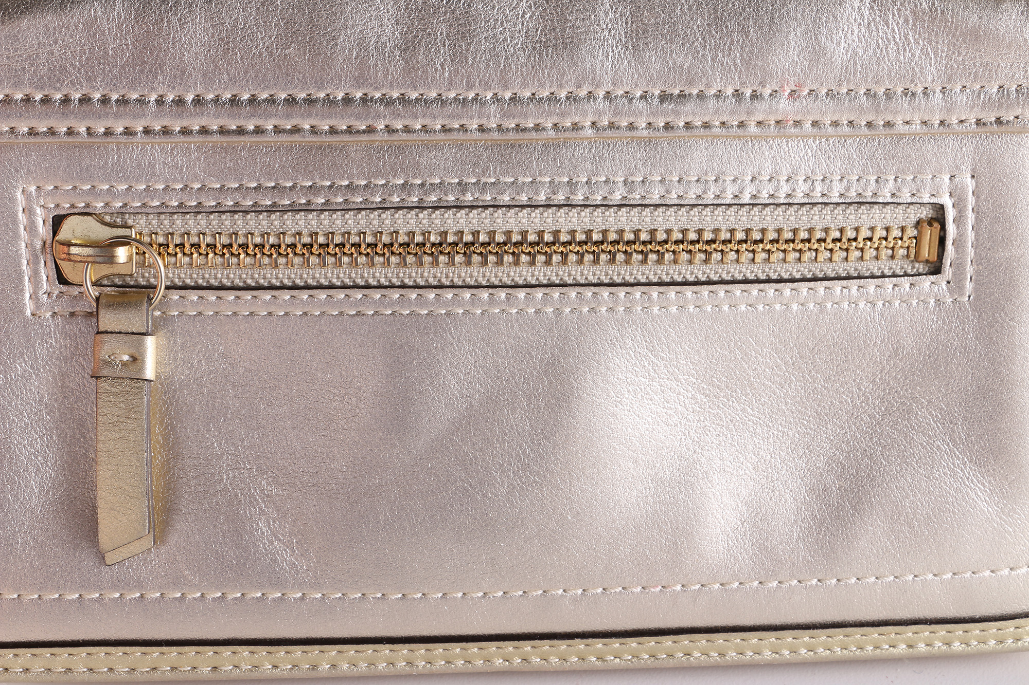 Metallic Gold Coach Handbag