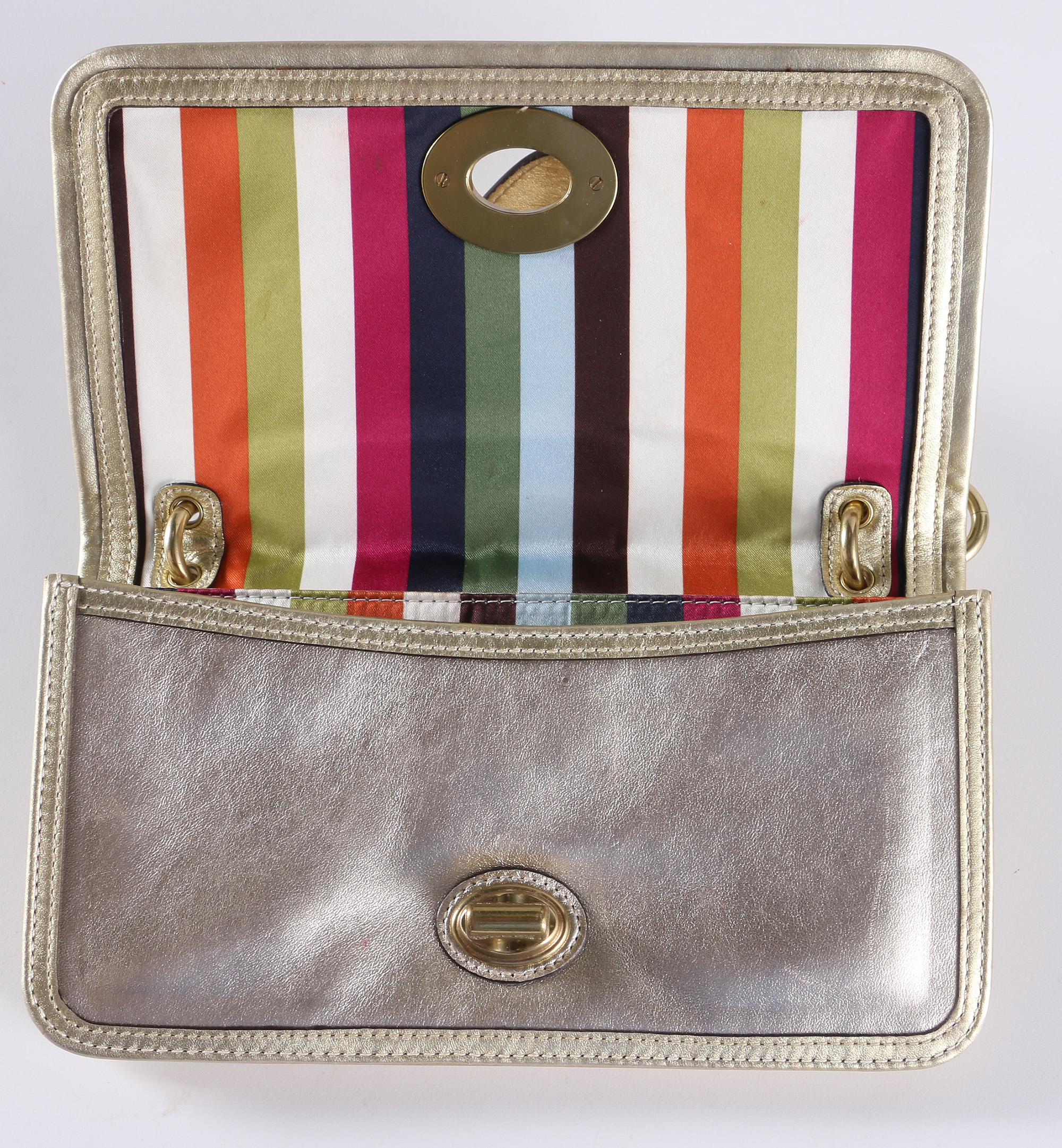 Metallic Gold Coach Handbag
