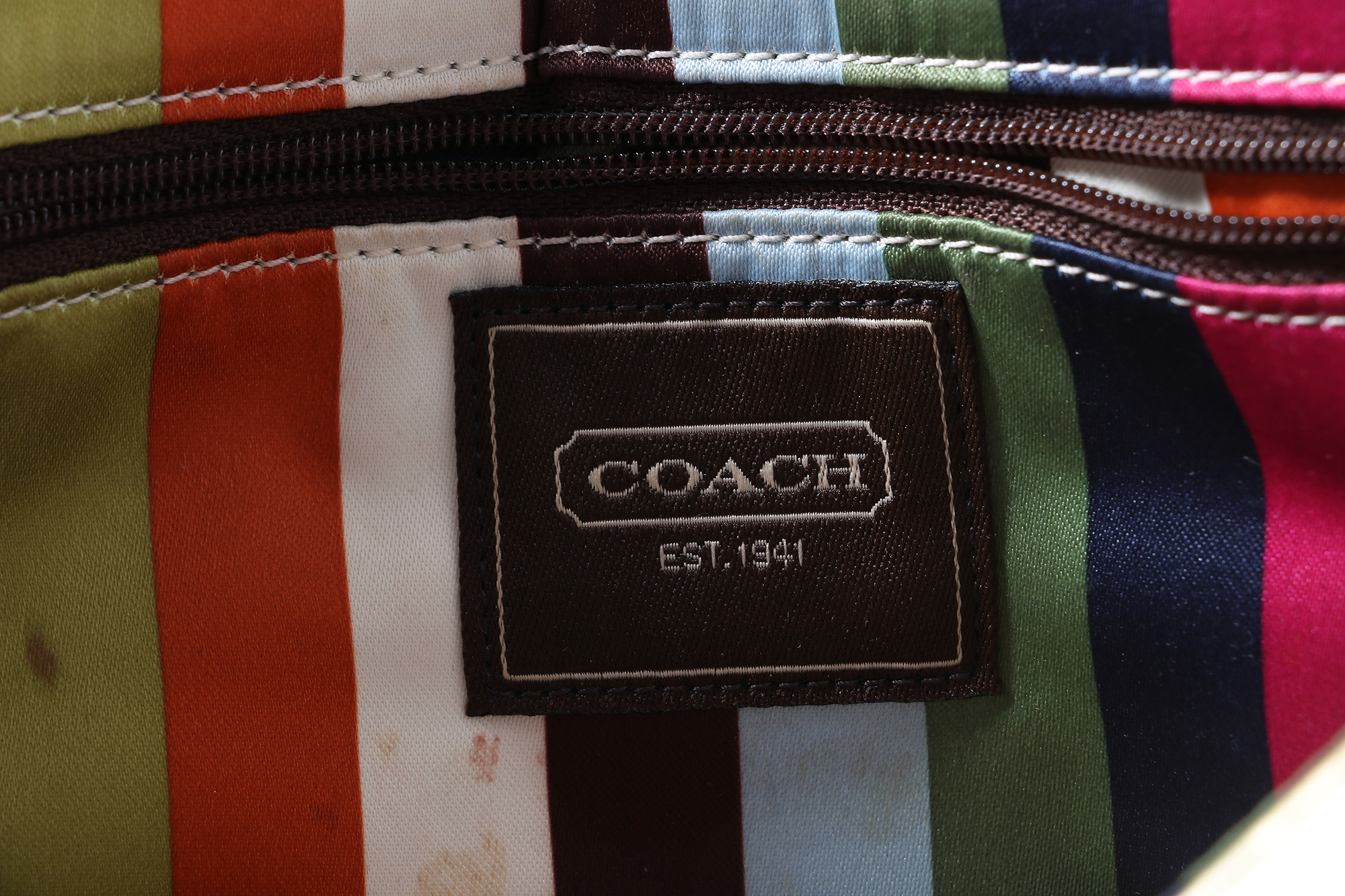 Metallic Gold Coach Handbag