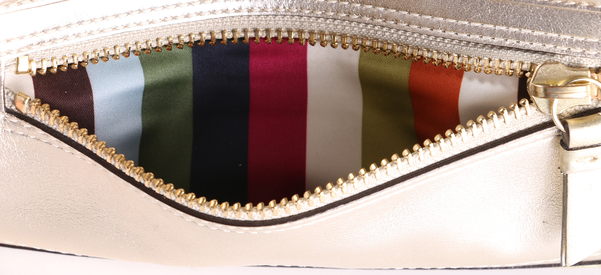 Metallic Gold Coach Handbag