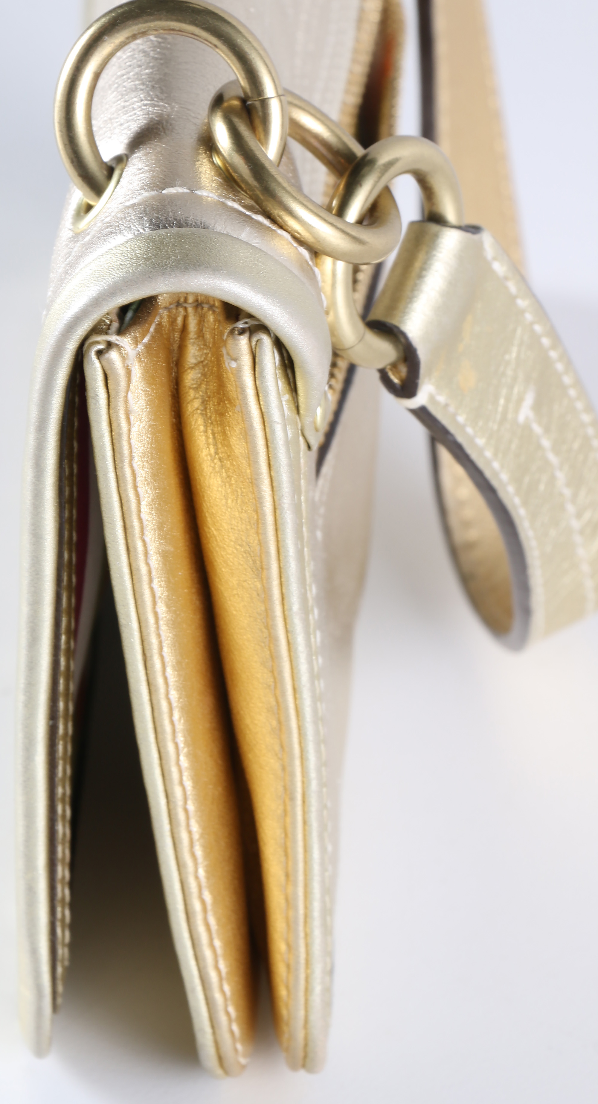 Metallic Gold Coach Handbag