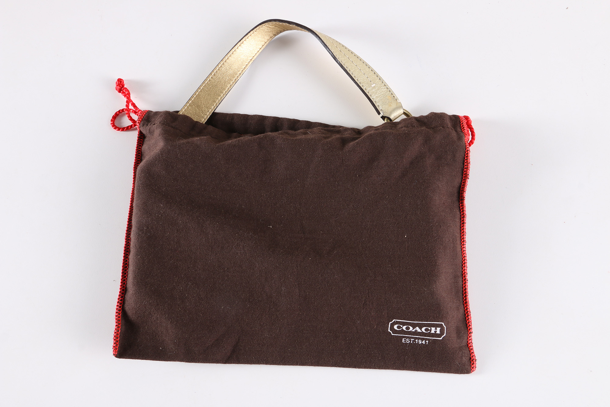Metallic Gold Coach Handbag