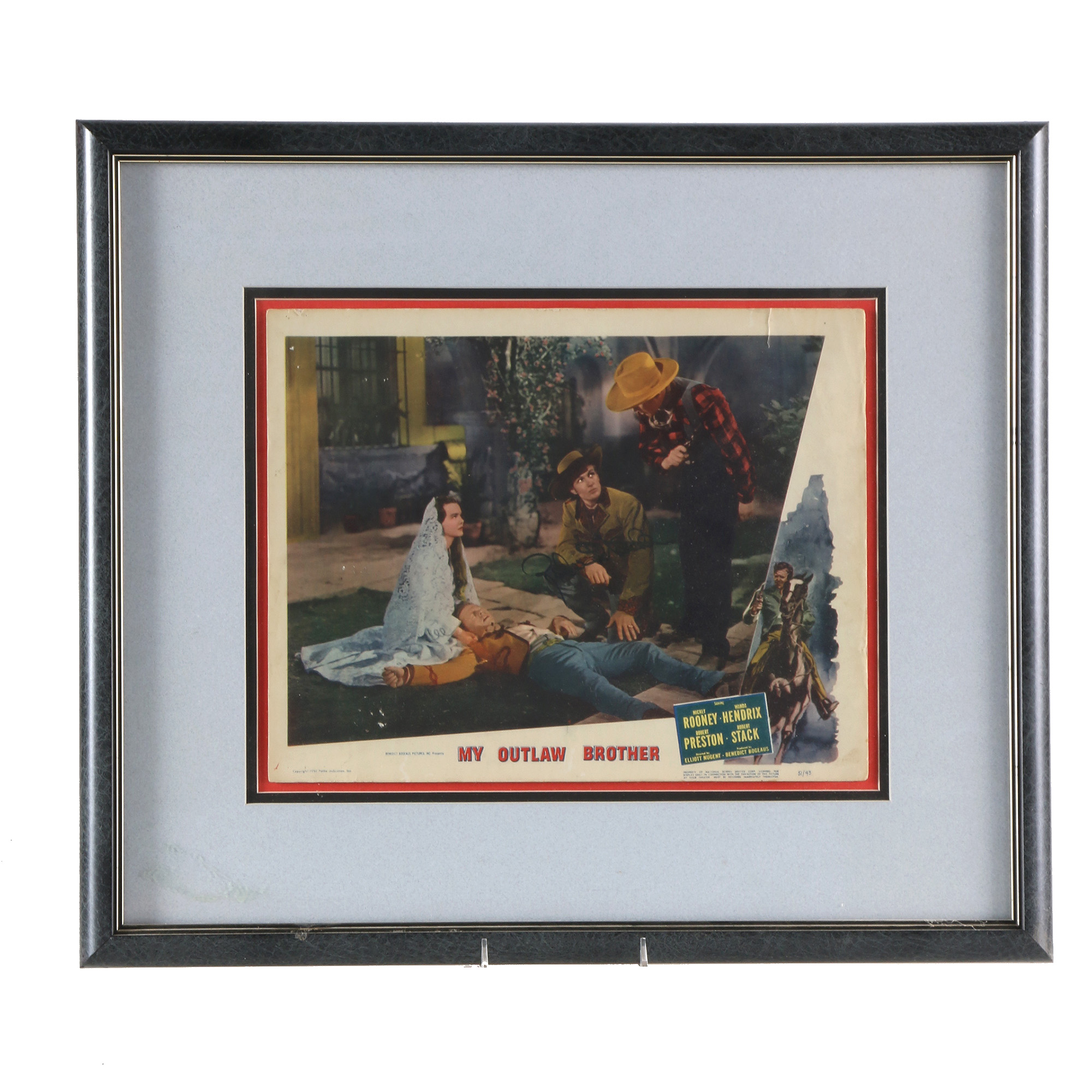 "My Outlaw Brother" Poster Autographed by Robert Stack