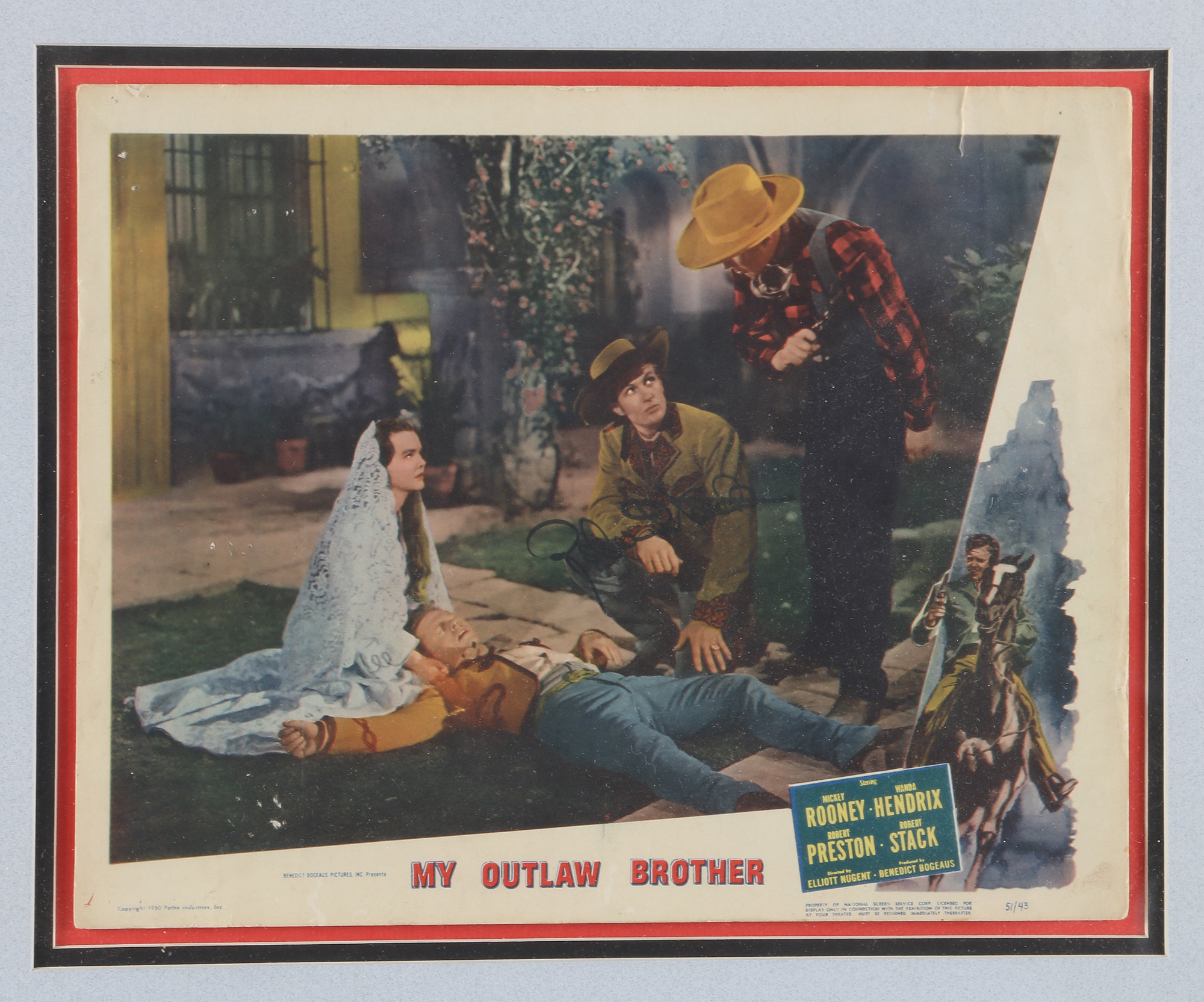 "My Outlaw Brother" Poster Autographed by Robert Stack