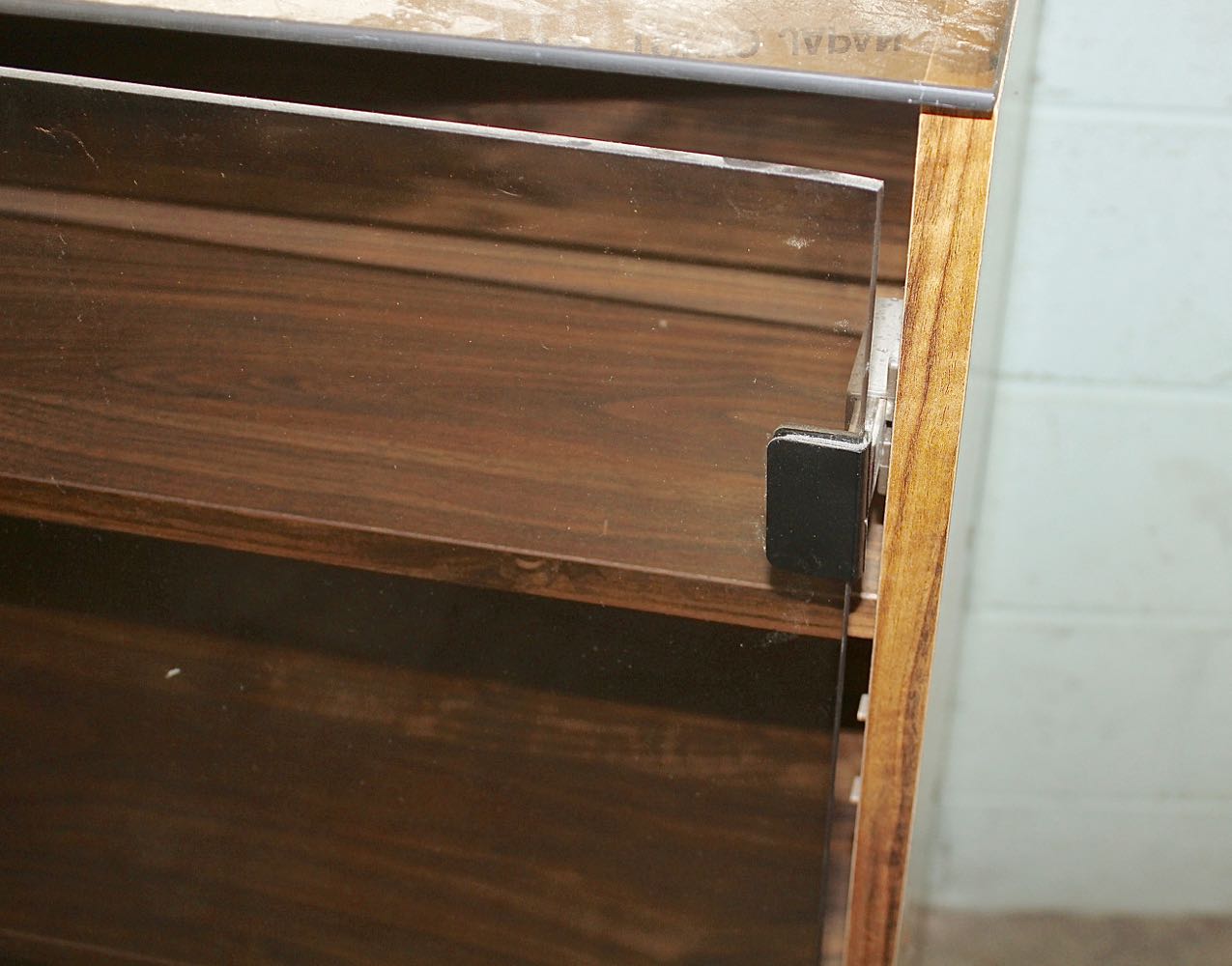 Sony PS-333 Turntable and Smoke Glass Door Stereo Cabinet