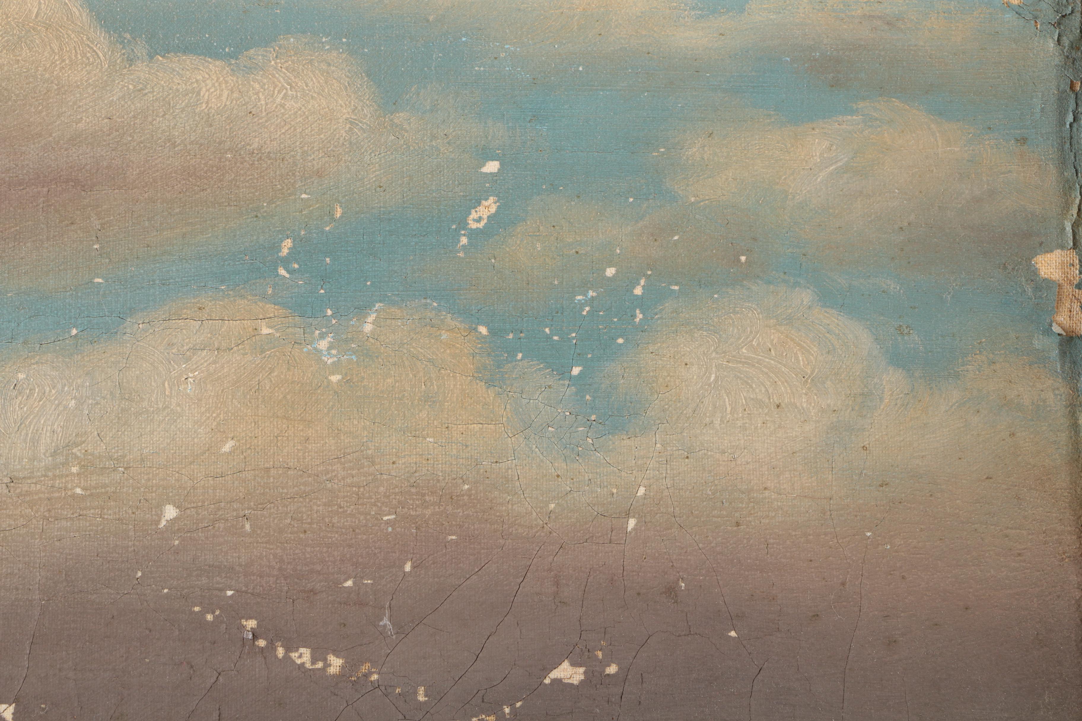 Grace Anderson Early 20th Century Oil on Canvas of Portland Head Lighthouse