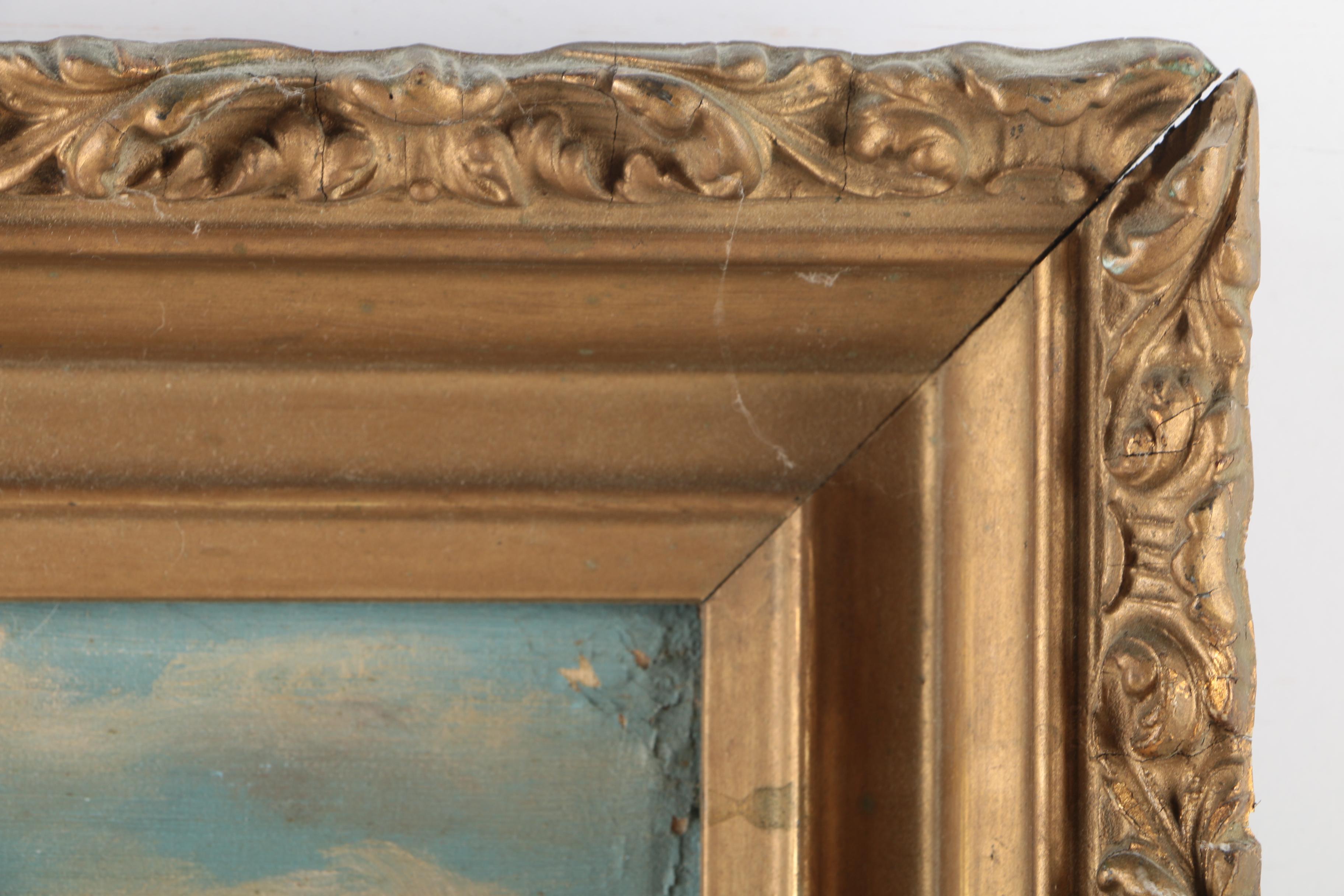 Grace Anderson Early 20th Century Oil on Canvas of Portland Head Lighthouse