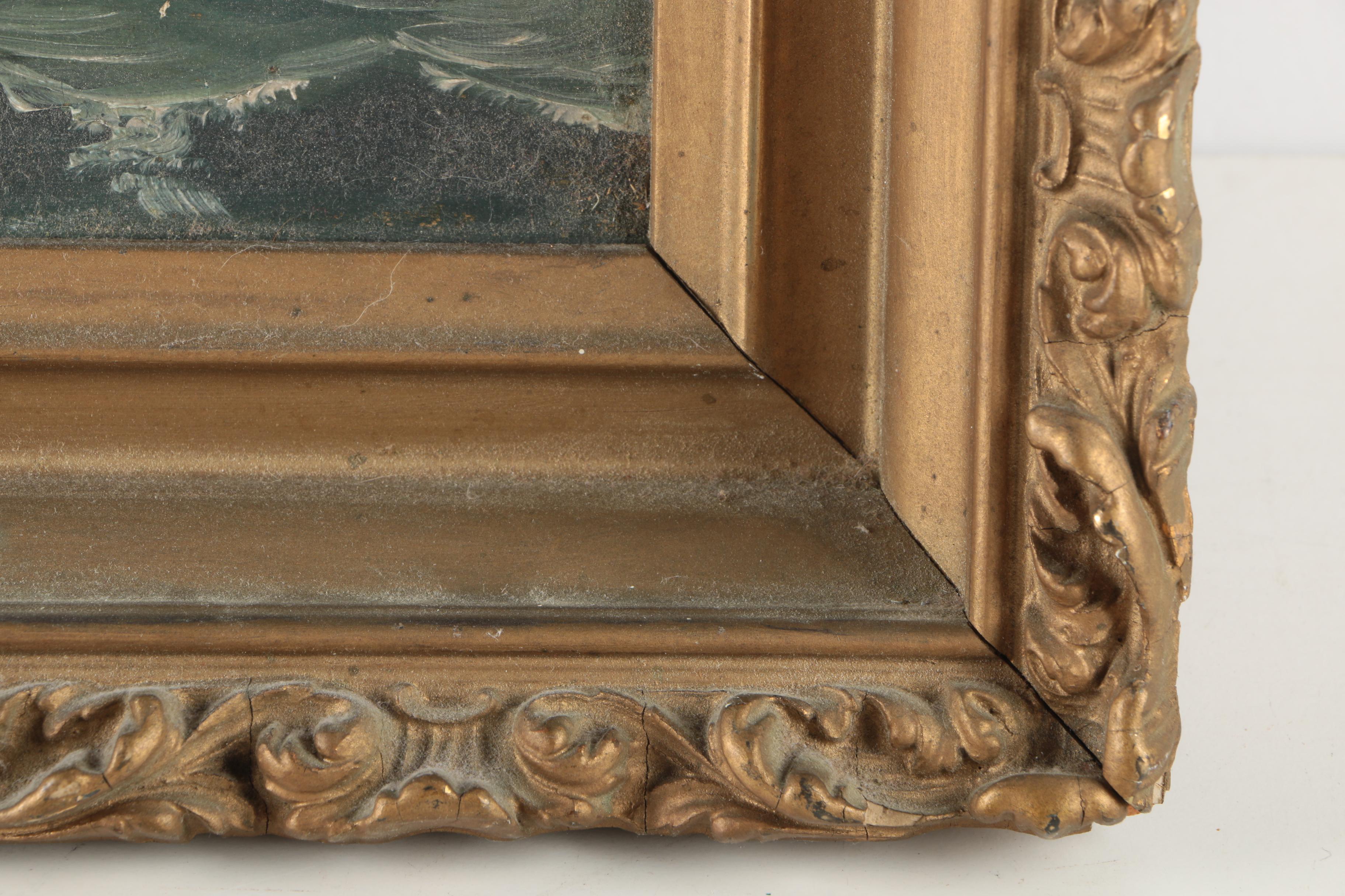 Grace Anderson Early 20th Century Oil on Canvas of Portland Head Lighthouse