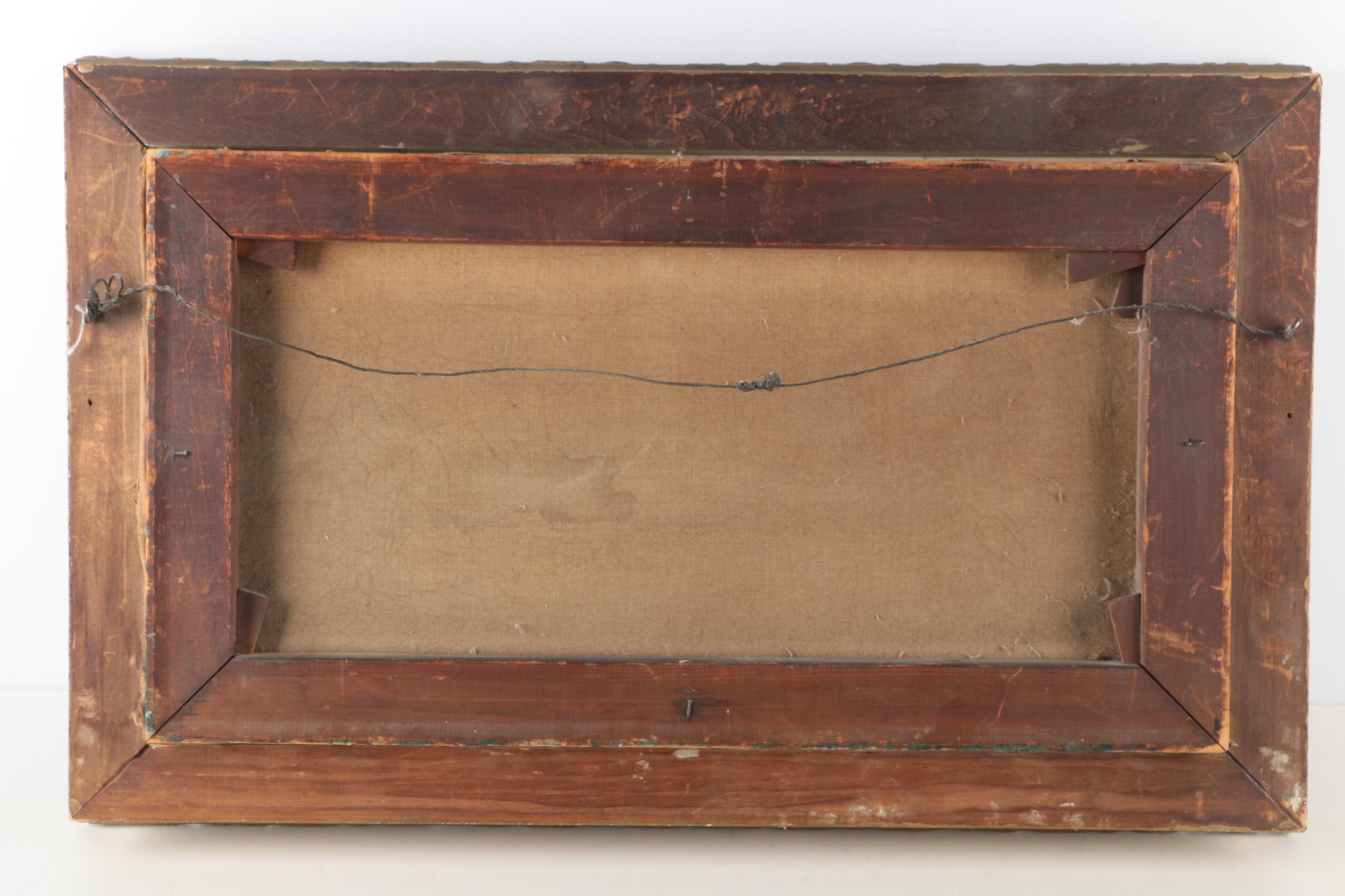 Grace Anderson Early 20th Century Oil on Canvas of Portland Head Lighthouse