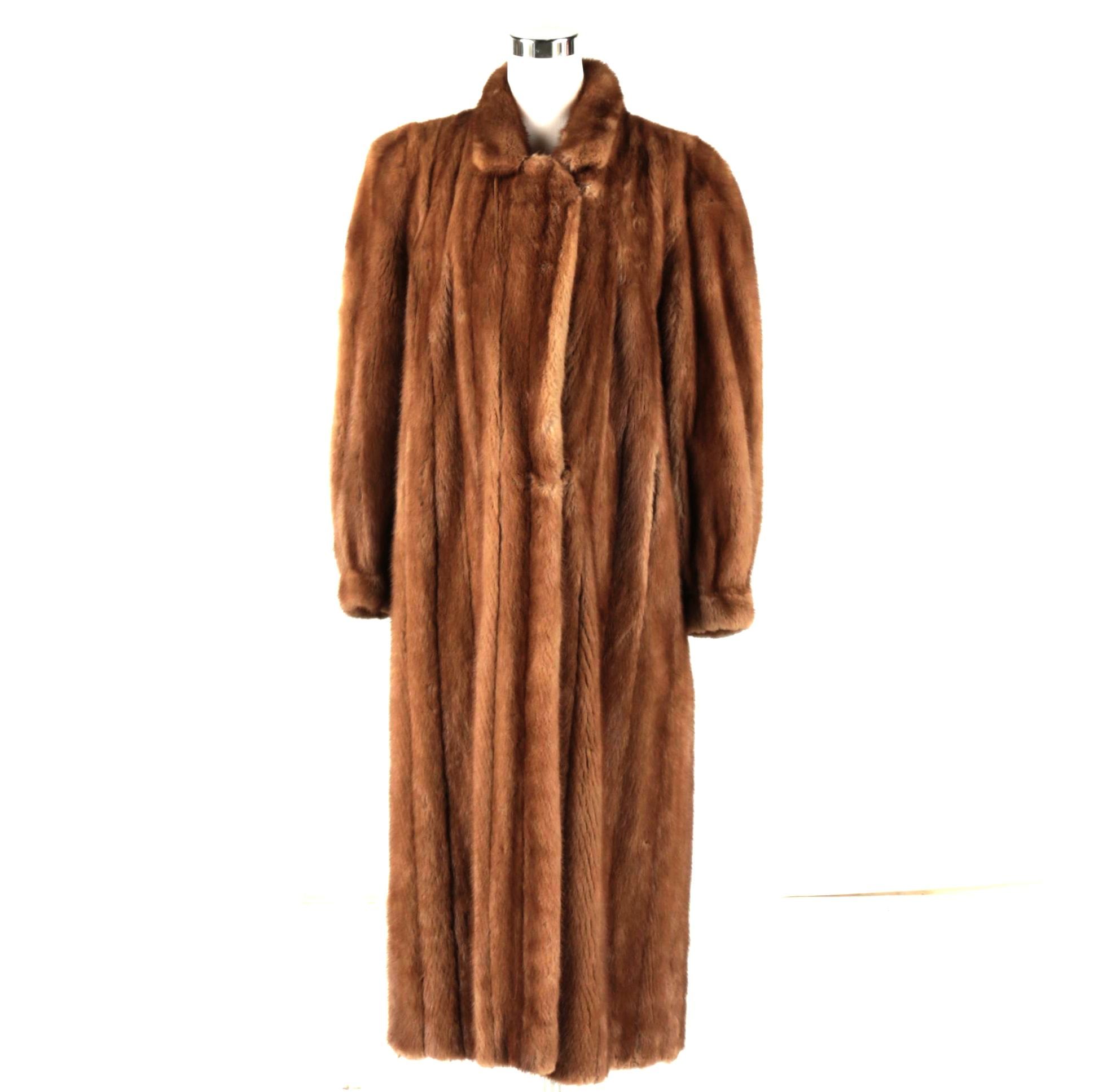 Jindo Full Length Women's Mink Fur Coat