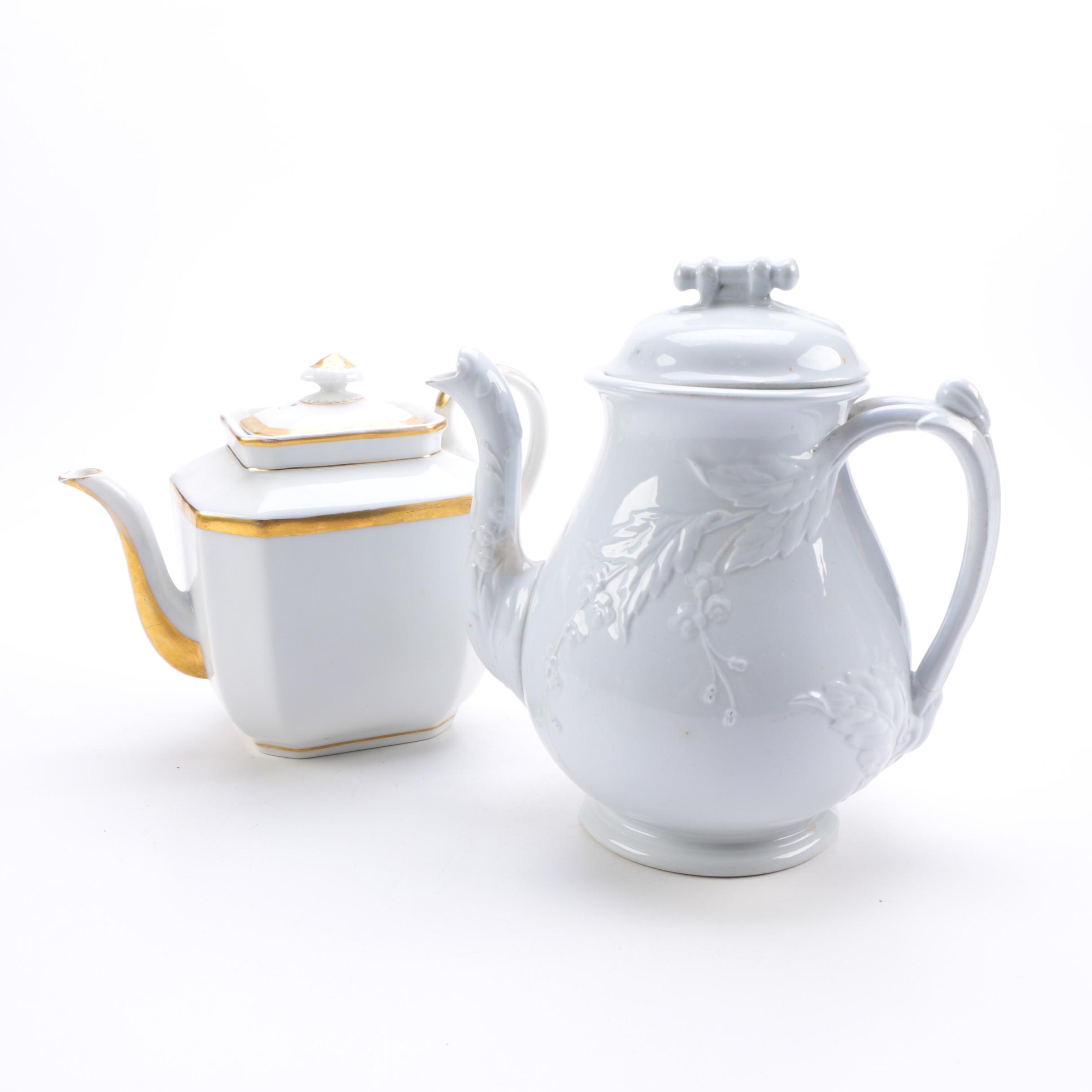 Porcelain Teapots Featuring Henry Alcock & Co.