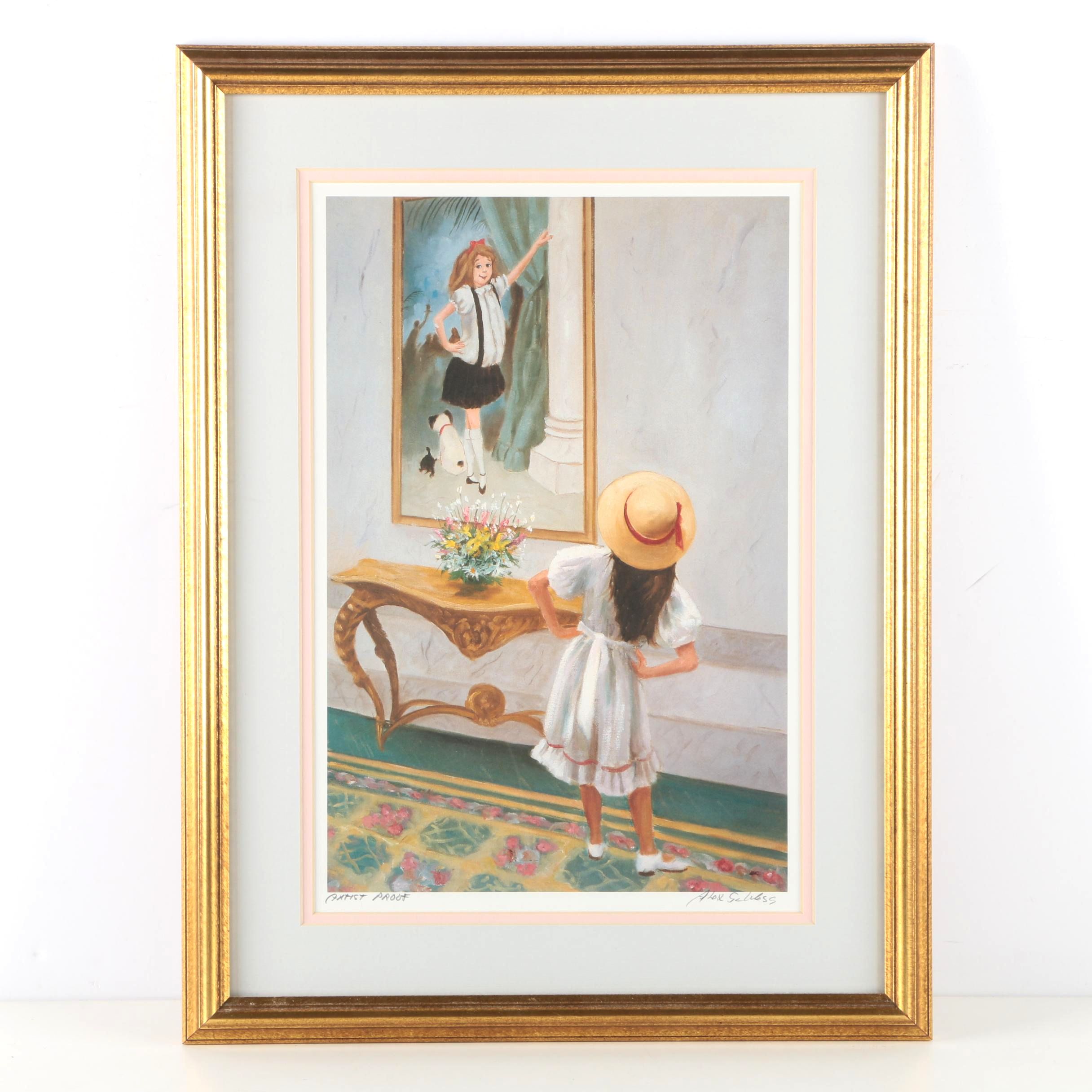 Alex Schloss Artist's Proof Offset Lithograph "Eloise at the Plaza"