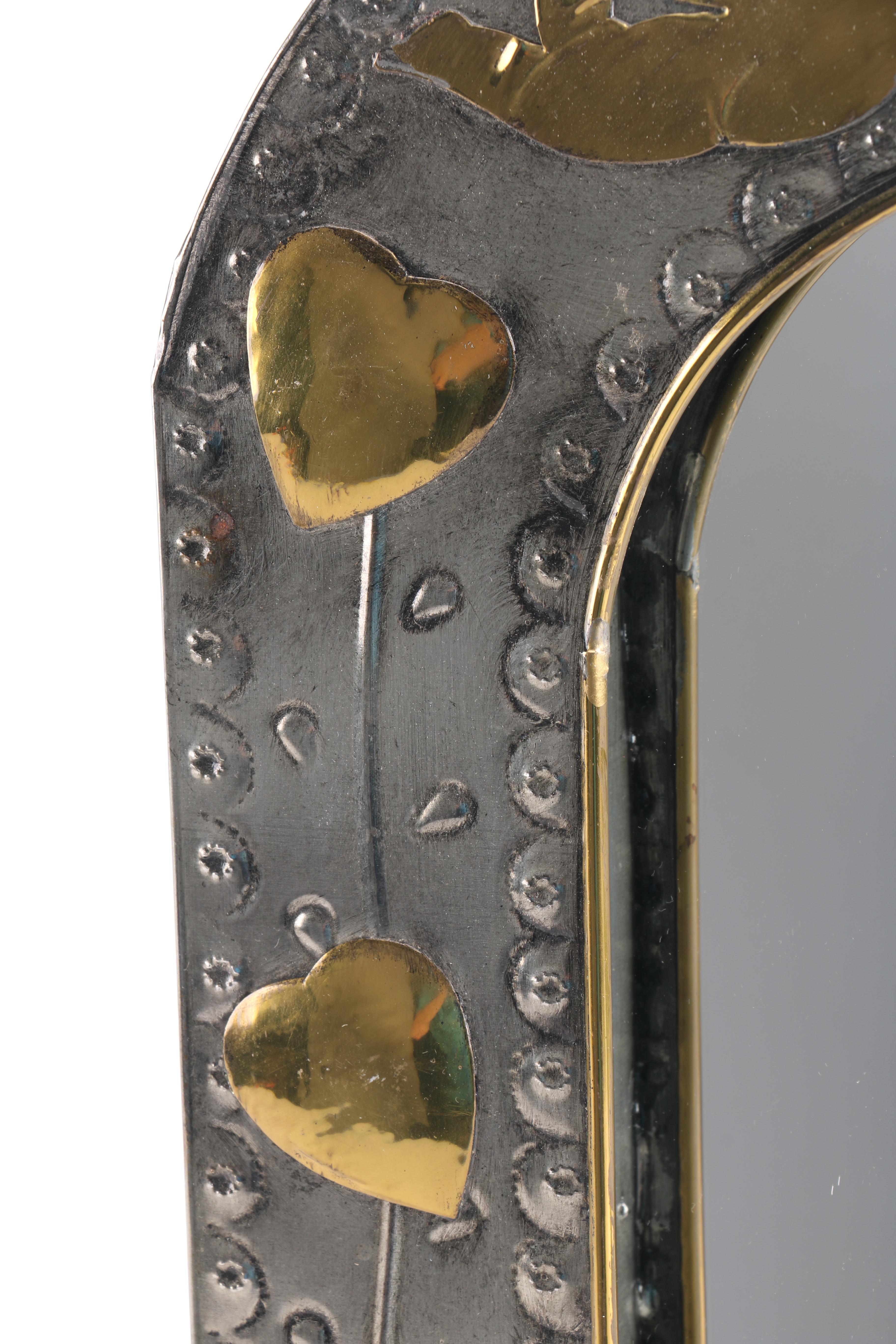 Arched Metal Wall Mirror