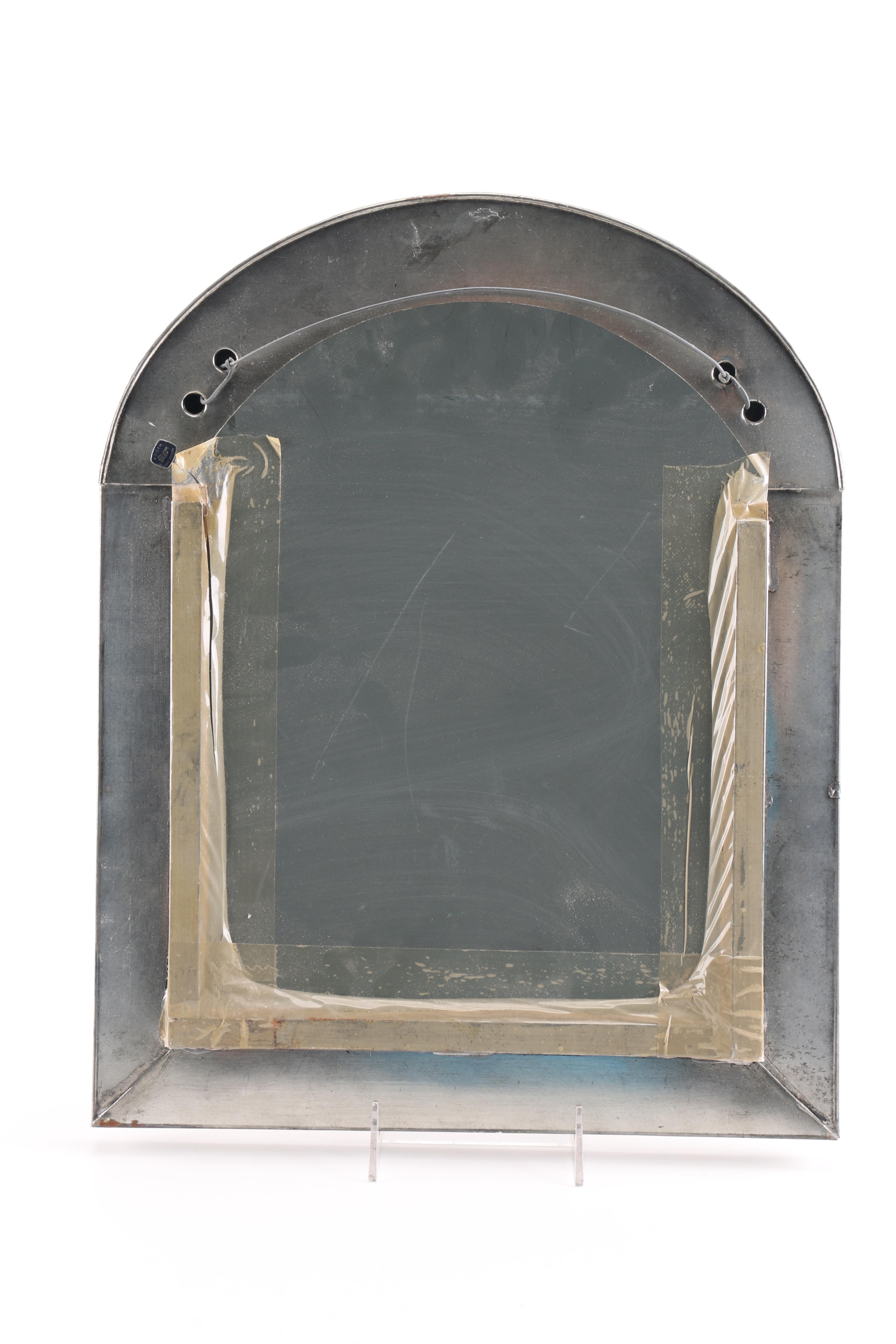 Arched Metal Wall Mirror