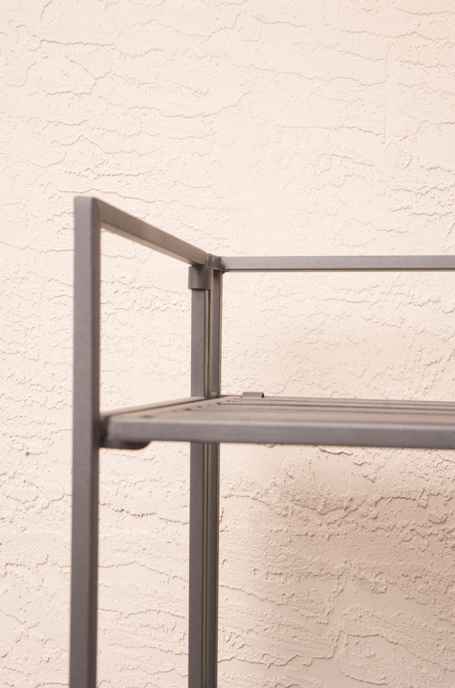 Three Steel Folding Steel Shelving Units