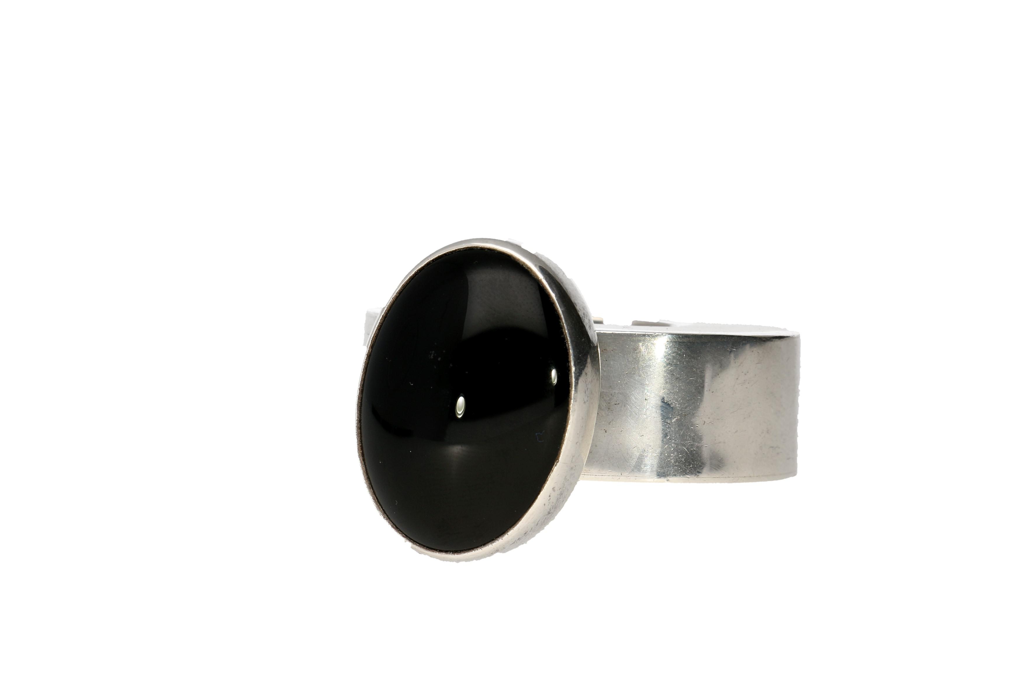 Sterling Perfume Bottle with Onyx Accent