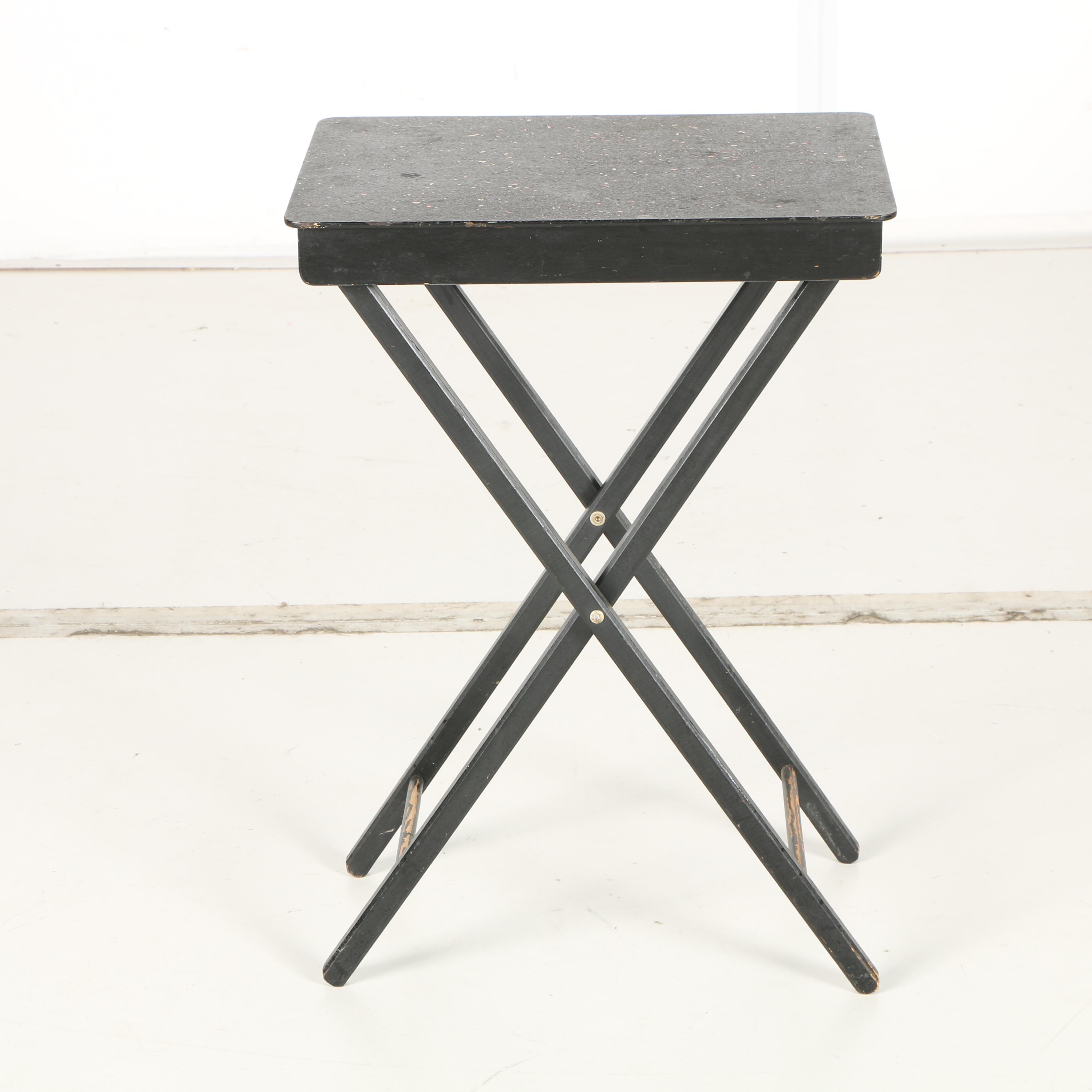 Vintage Folding Trays with Stand