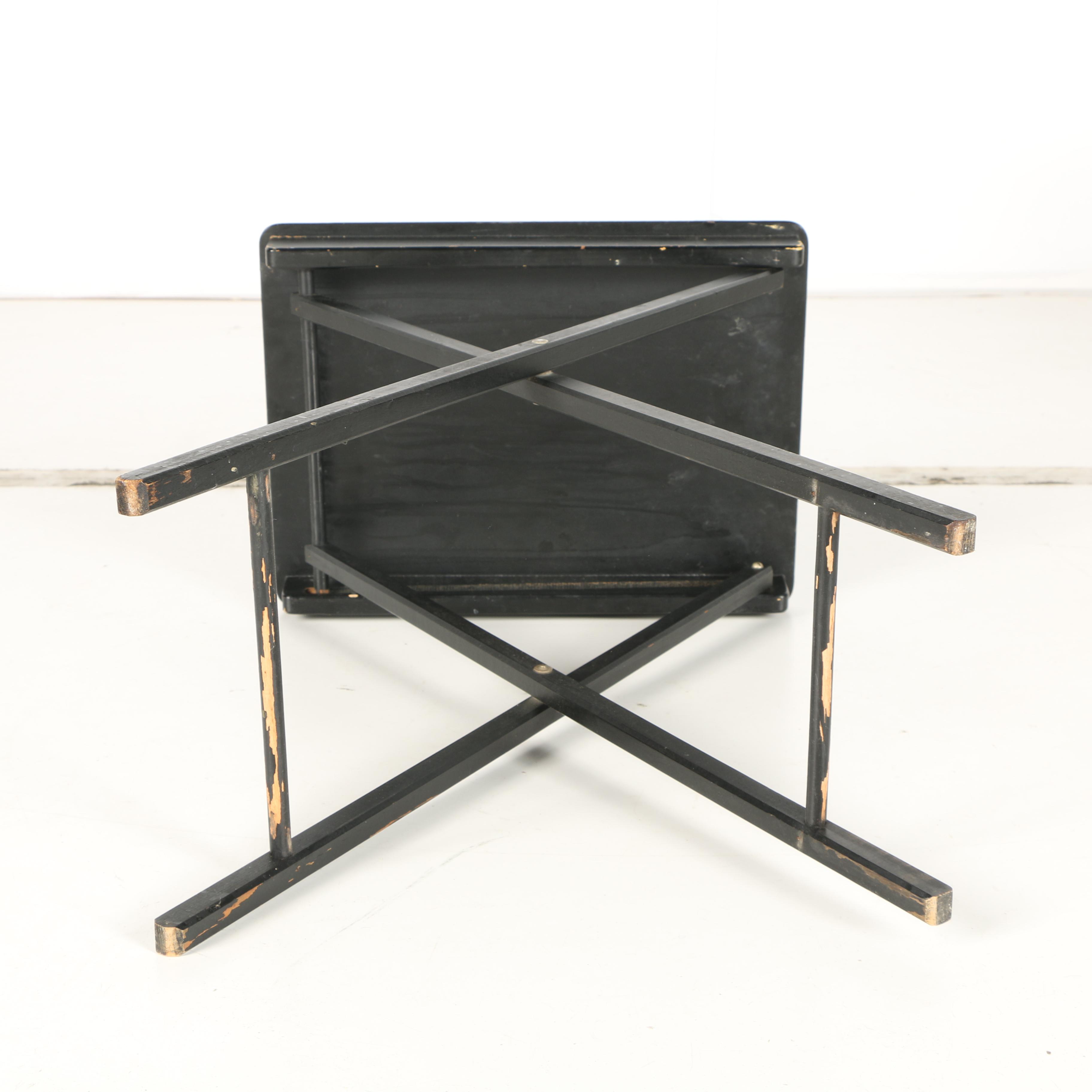 Vintage Folding Trays with Stand