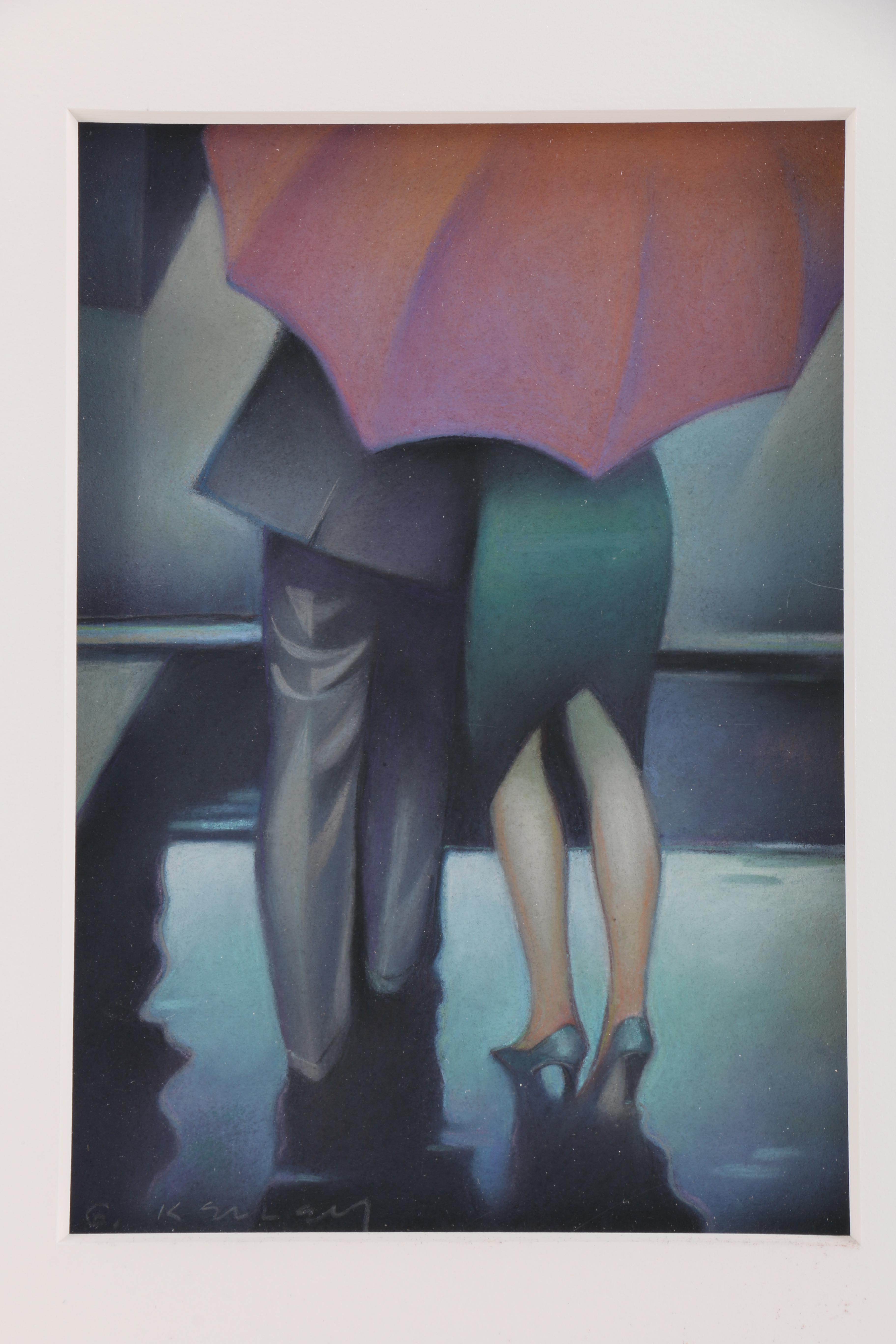 Gary Kelley Pastel Drawing "April Romance"