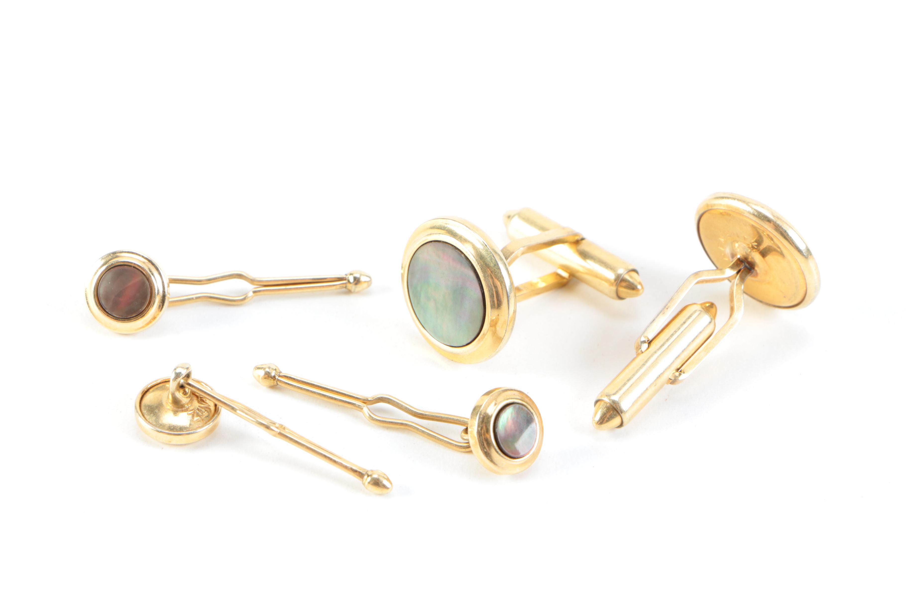 Assorted Cufflinks, Pins, and Tie Clips Including Pieces With Sterling Silver