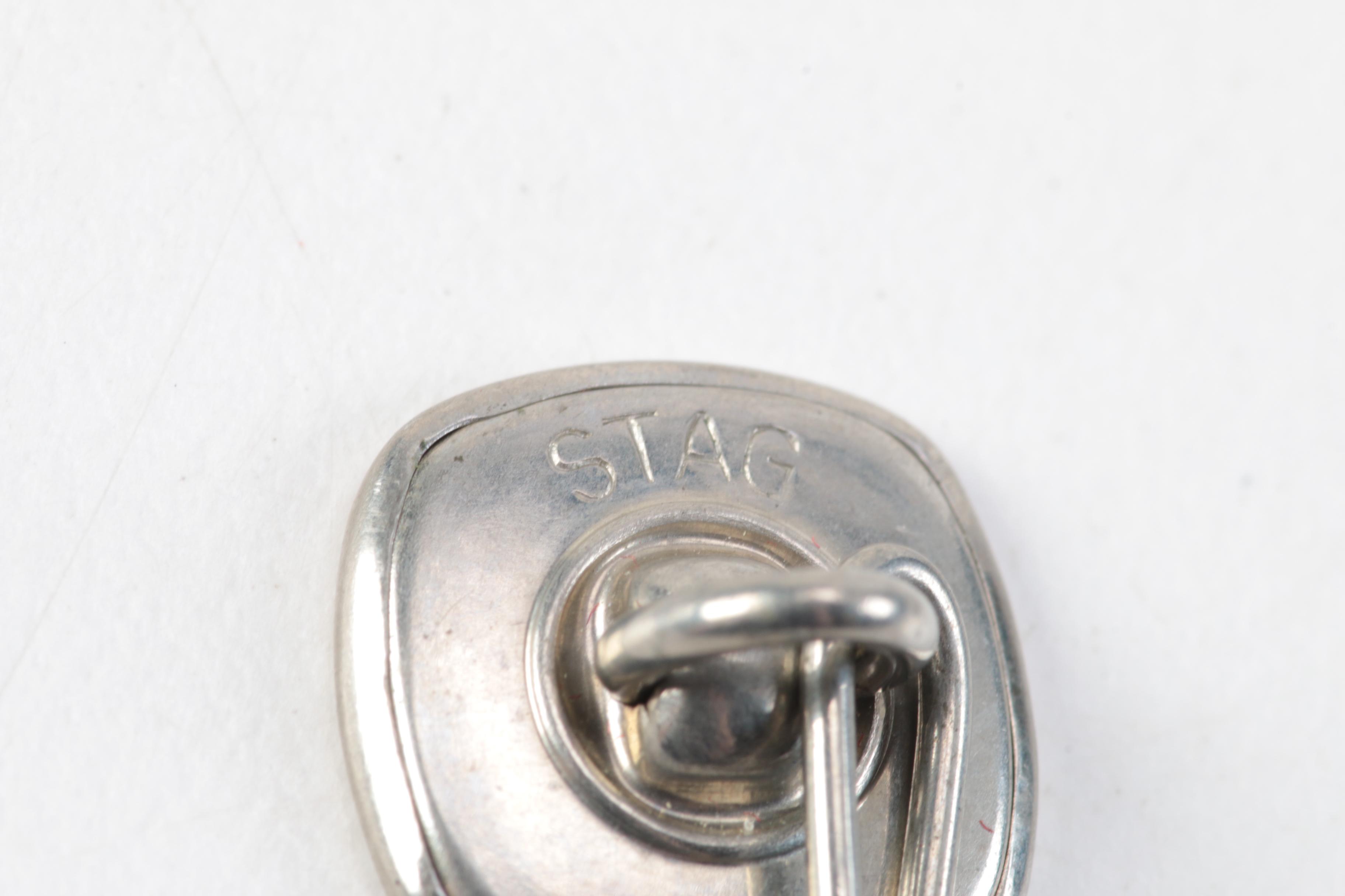 Assorted Cufflinks, Pins, and Tie Clips Including Pieces With Sterling Silver