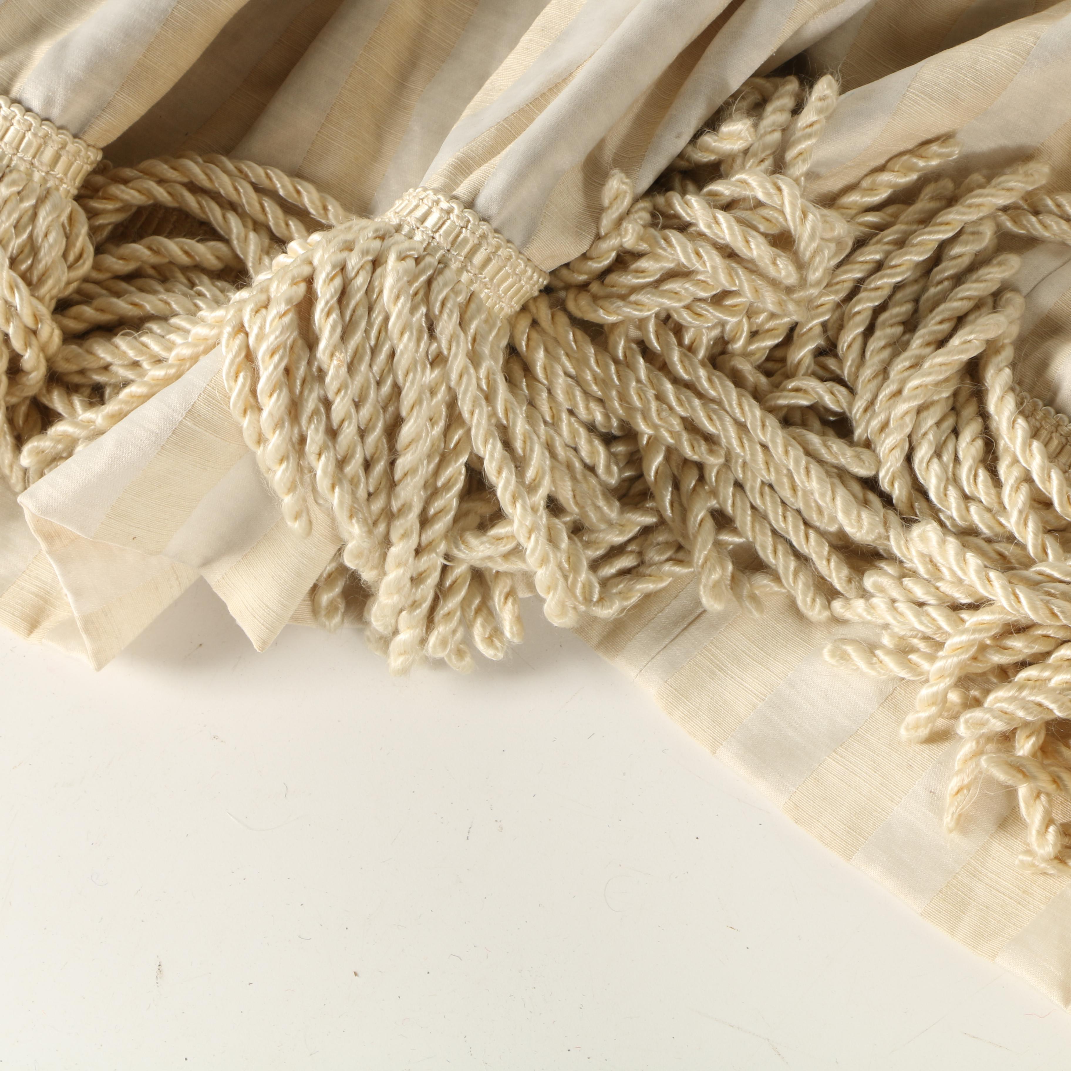 Fringed Cream Bedskirt