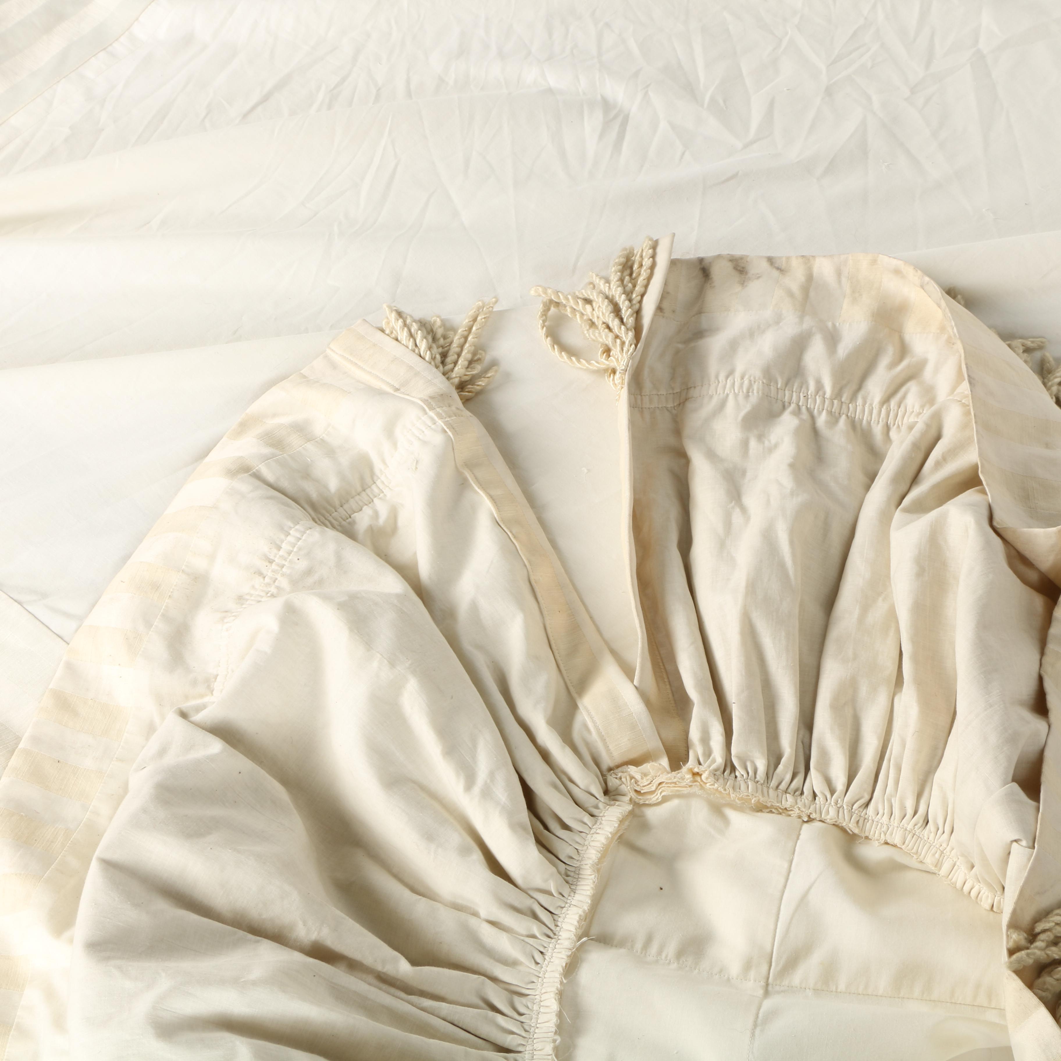 Fringed Cream Bedskirt