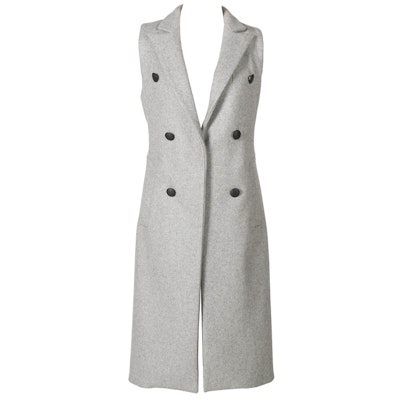 Rag & Bone Long Grey Wool Vest Rag & Bone Long Grey Wool Vest