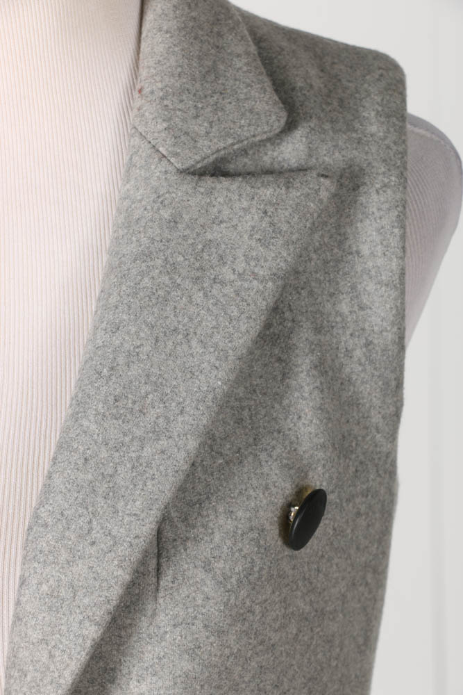 Rag & Bone Long Grey Wool Vest
