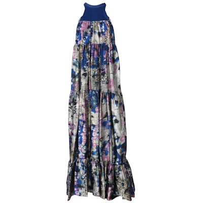 Erdem Blue Floral Silk Gown Erdem Blue Floral Silk Gown