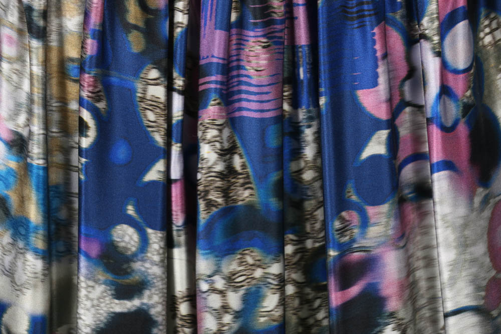 Erdem Blue Floral Silk Gown