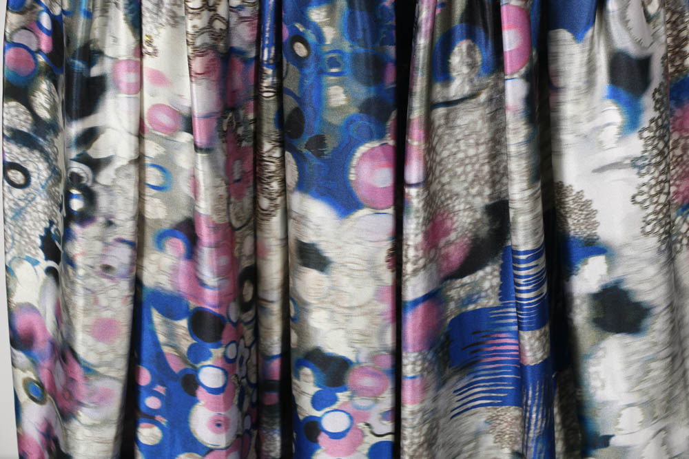 Erdem Blue Floral Silk Gown