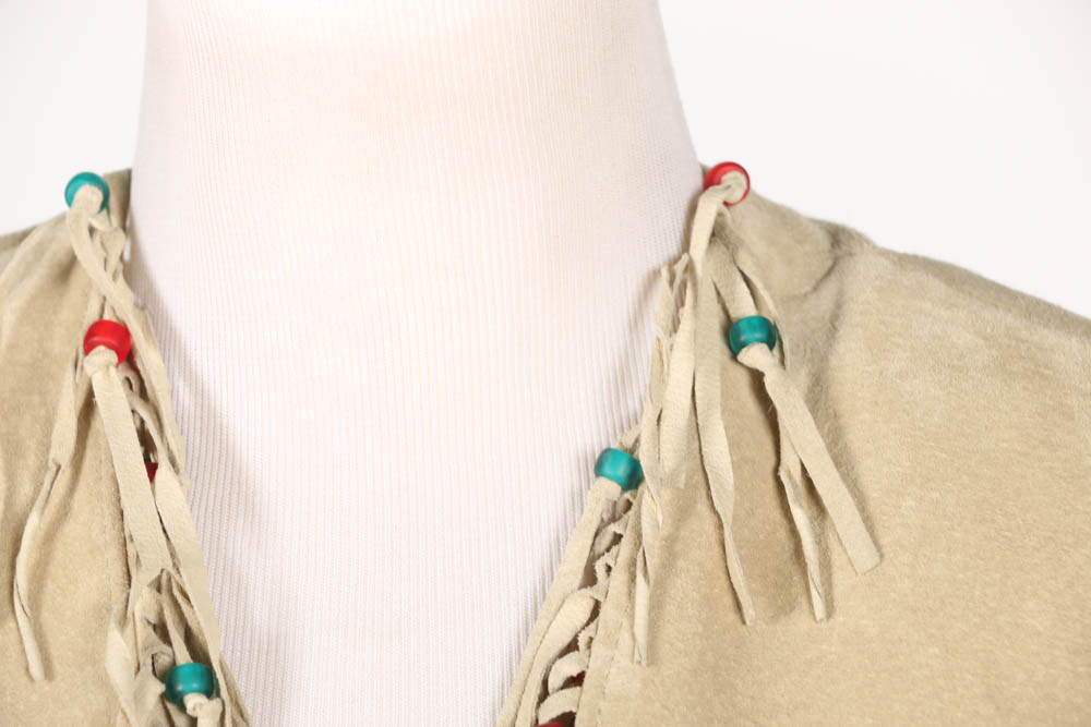 Double D Ranch Fringed, Beaded Suede Jacket