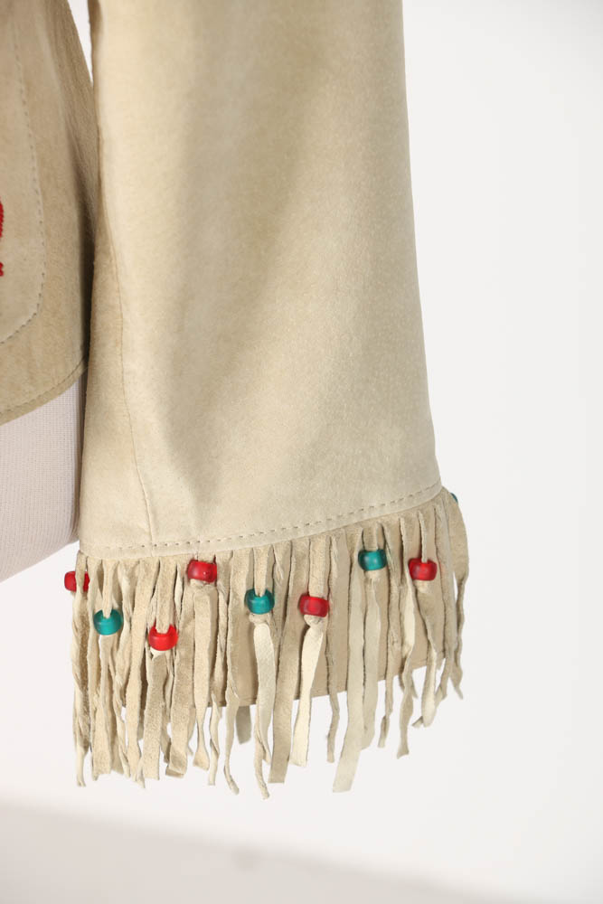 Double D Ranch Fringed, Beaded Suede Jacket
