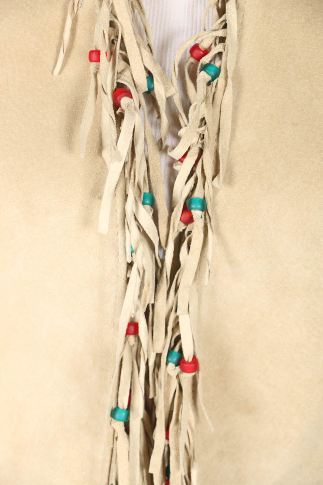 Double D Ranch Fringed, Beaded Suede Jacket