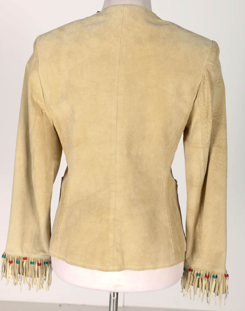 Double D Ranch Fringed, Beaded Suede Jacket