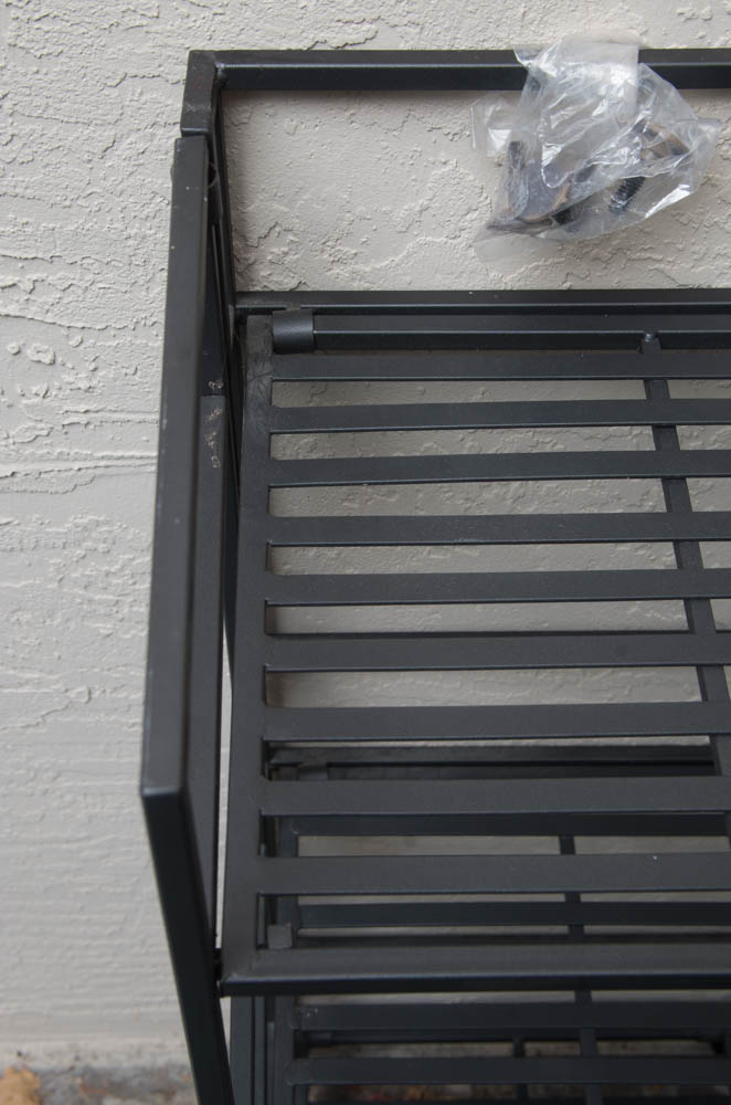 Three Folding Metal Shelves