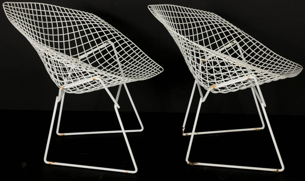 Pair of "Diamond" Lounge Chairs by Bertoia for Knoll