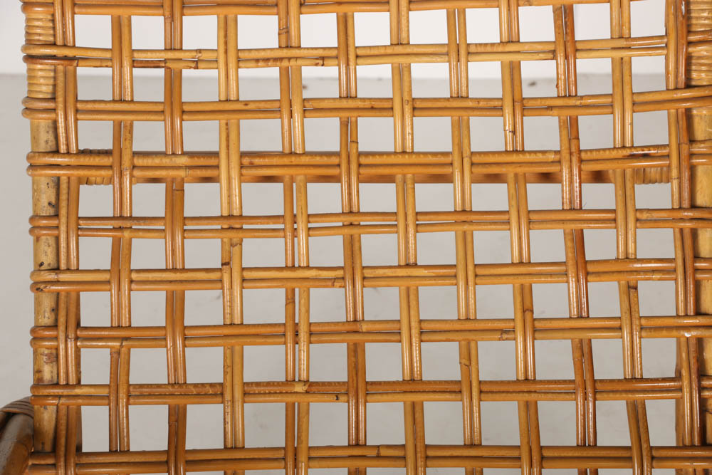 Vintage Rattan Contour Lounge Chair