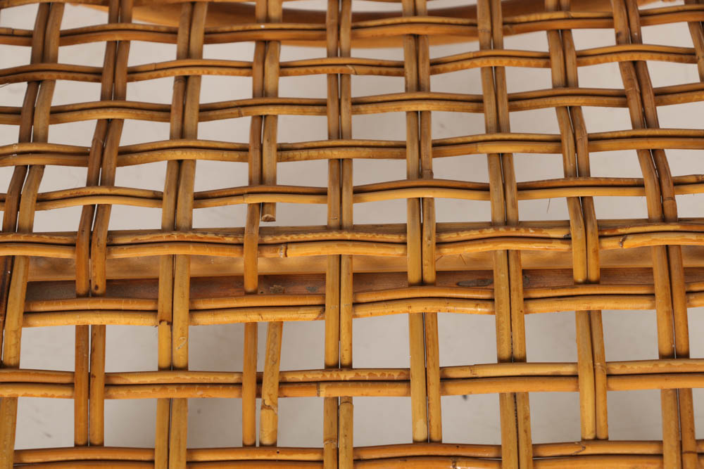 Vintage Rattan Contour Lounge Chair