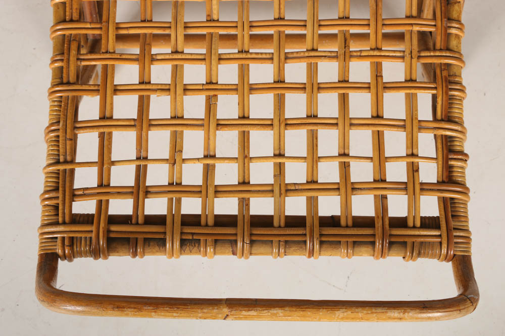 Vintage Rattan Contour Lounge Chair