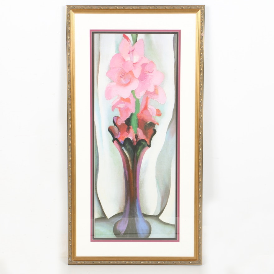 After Georgia O'Keeffe Offset Lithograph "Pink Gladiolus"