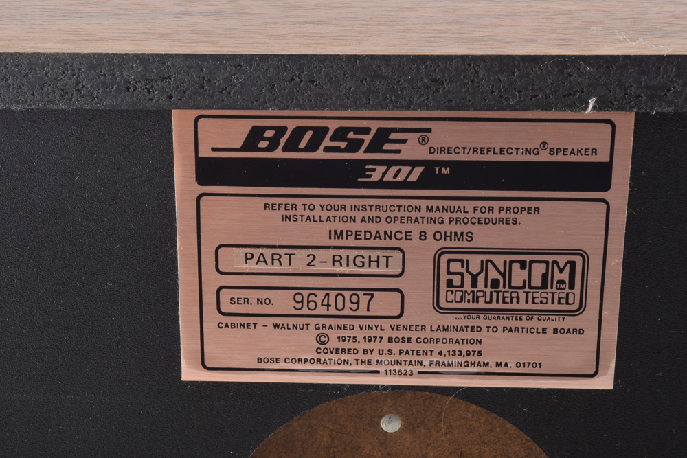 Vintage Bose 301 Speakers