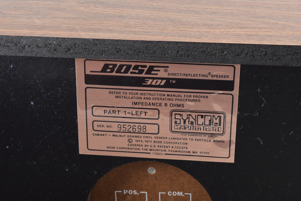 Vintage Bose 301 Speakers