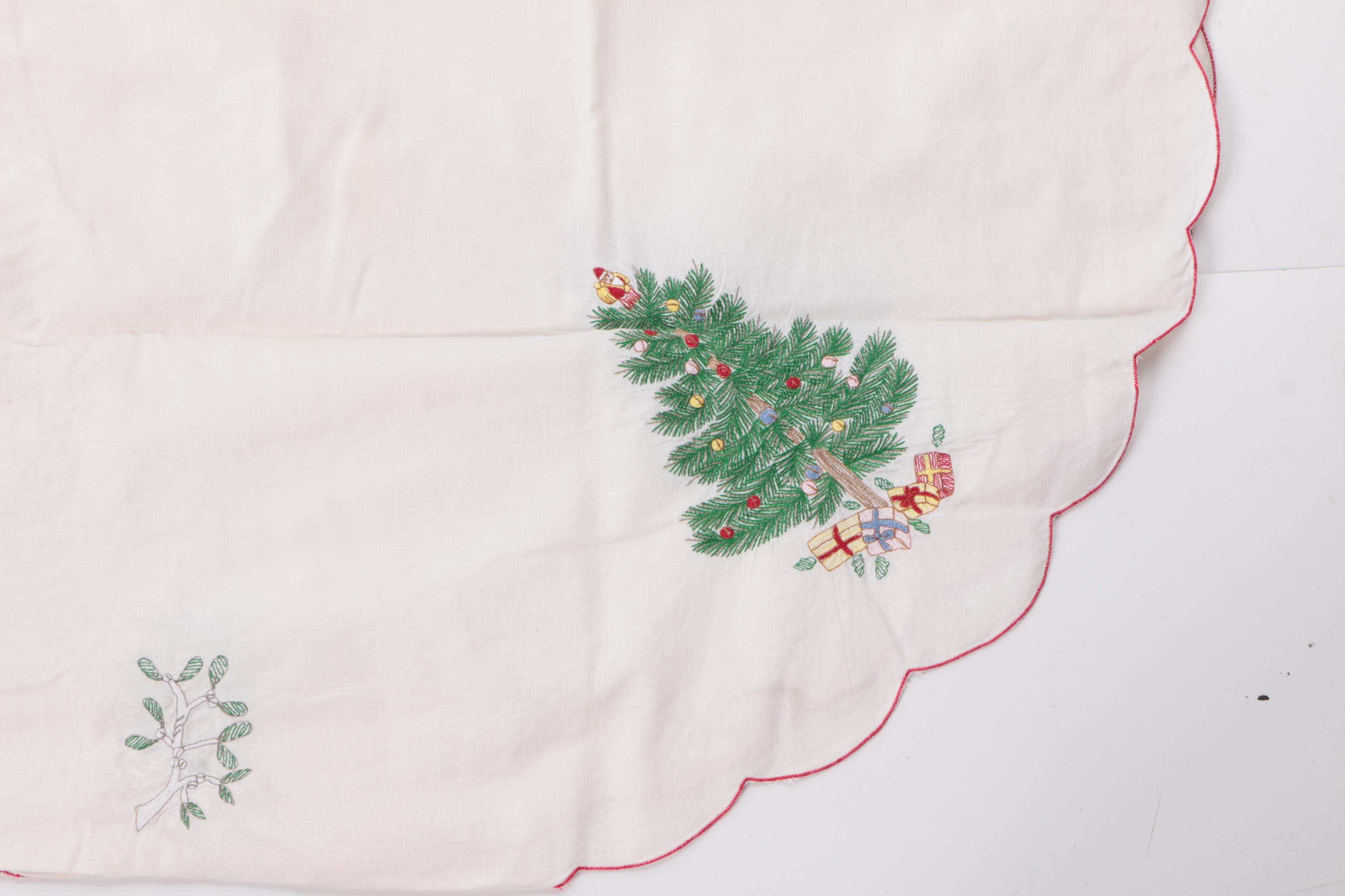 Christmas Themed Table Linens