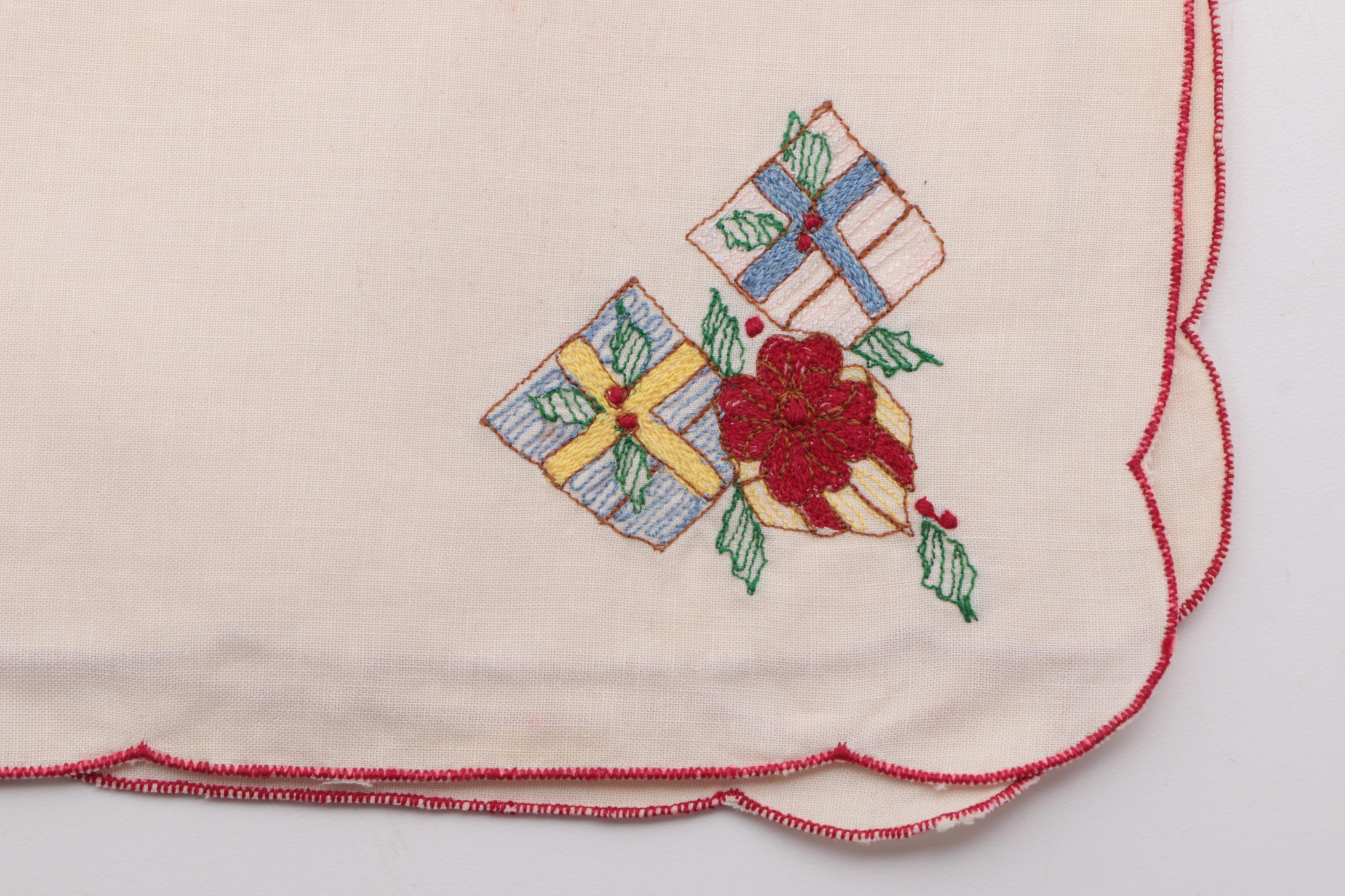 Christmas Themed Table Linens