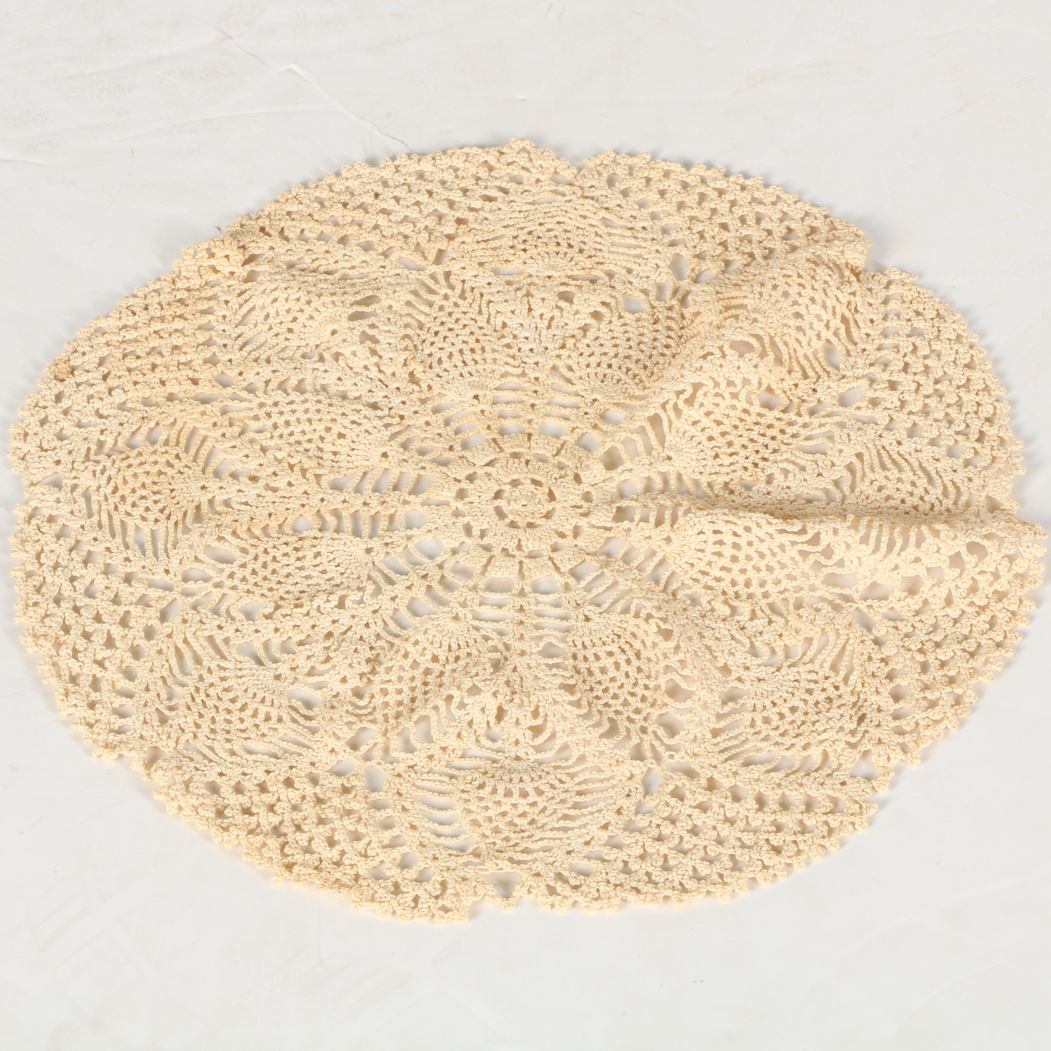 Crocheted Tablecloth and Doily