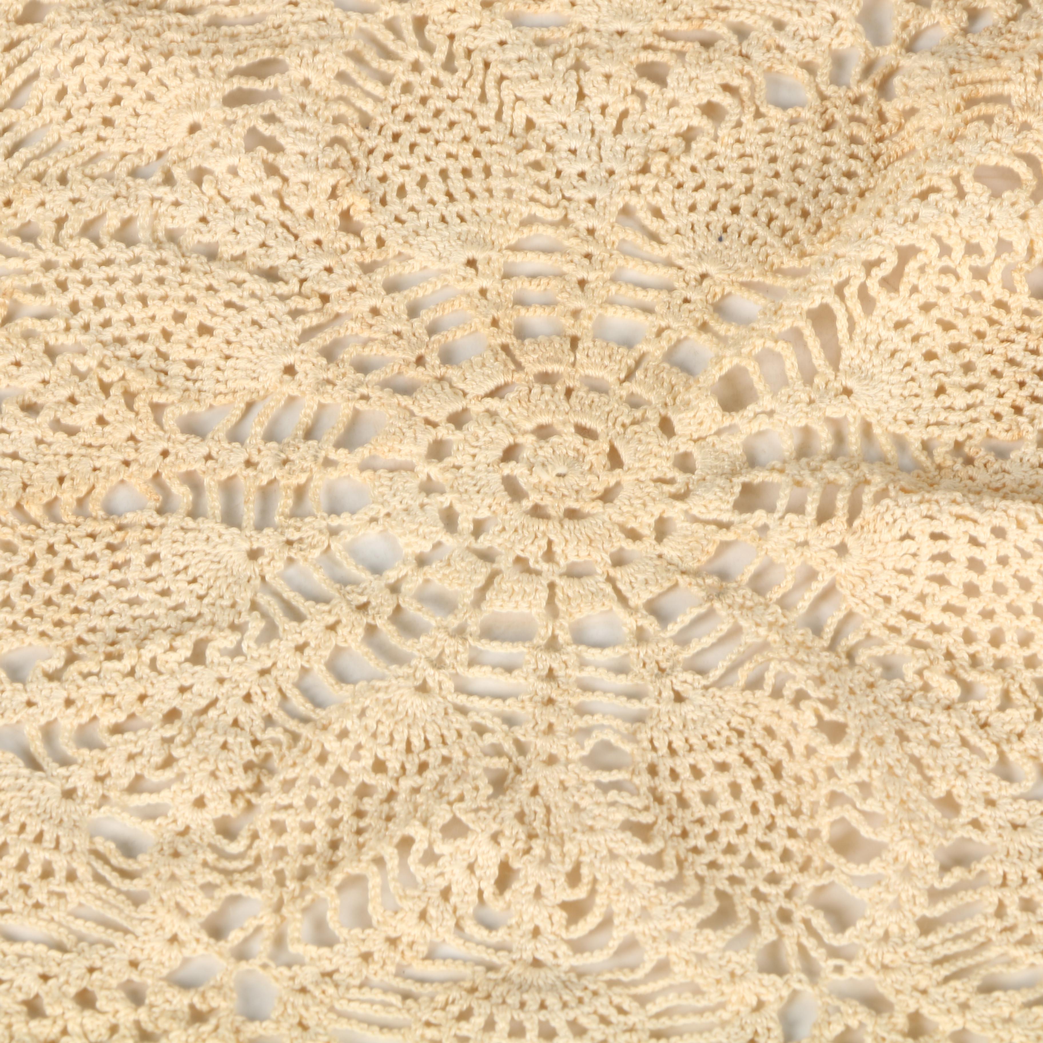 Crocheted Tablecloth and Doily